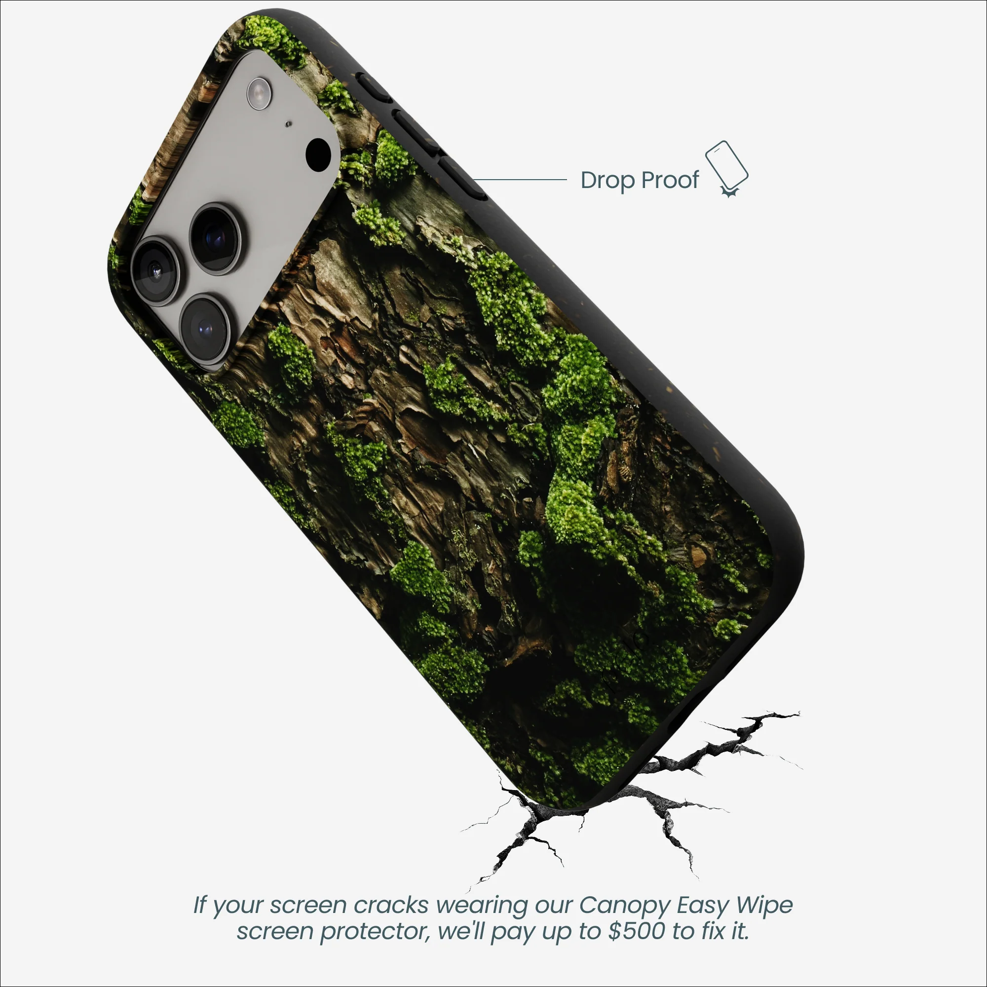 Black Tree Bark iPhone 17 Pro Max Case - Image 5