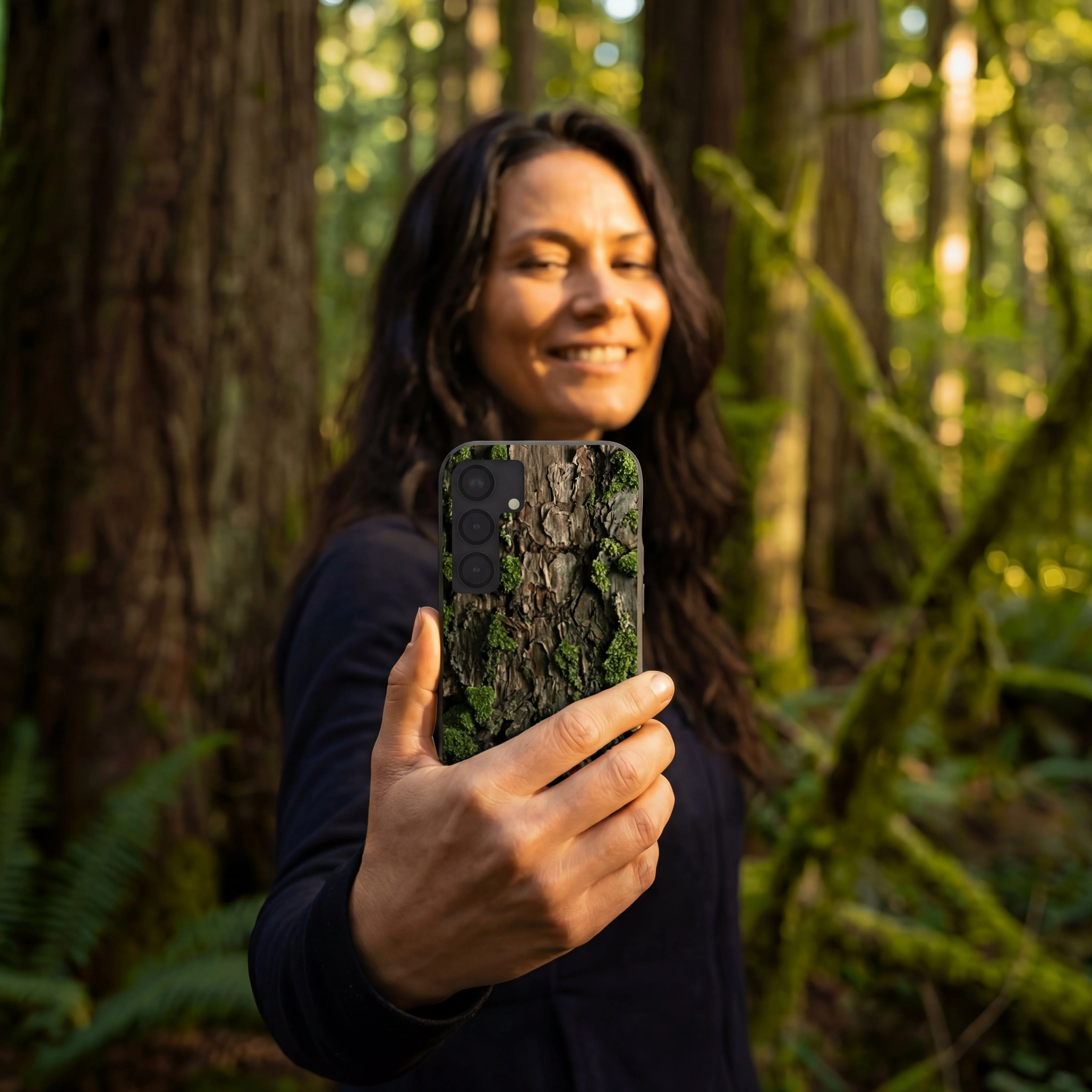 Black Tree Bark Samsung Galaxy S24 Ultra Case - Image 2