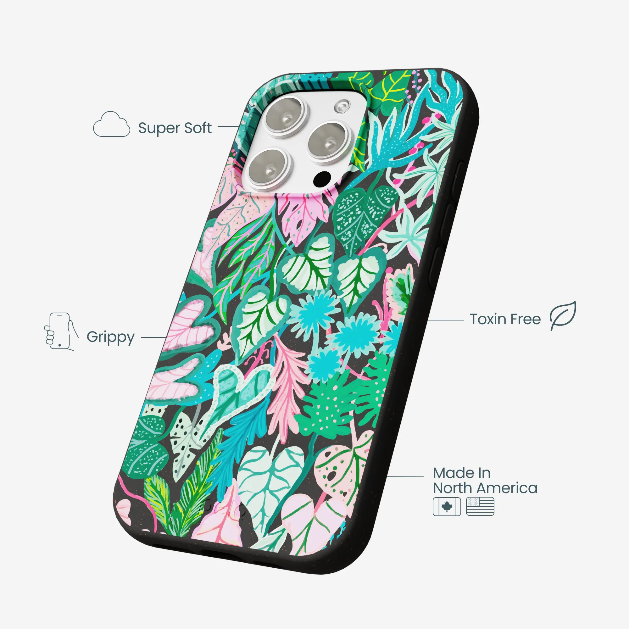 Black Tropic Noir iPhone 16 Pro Max Case - Image 4