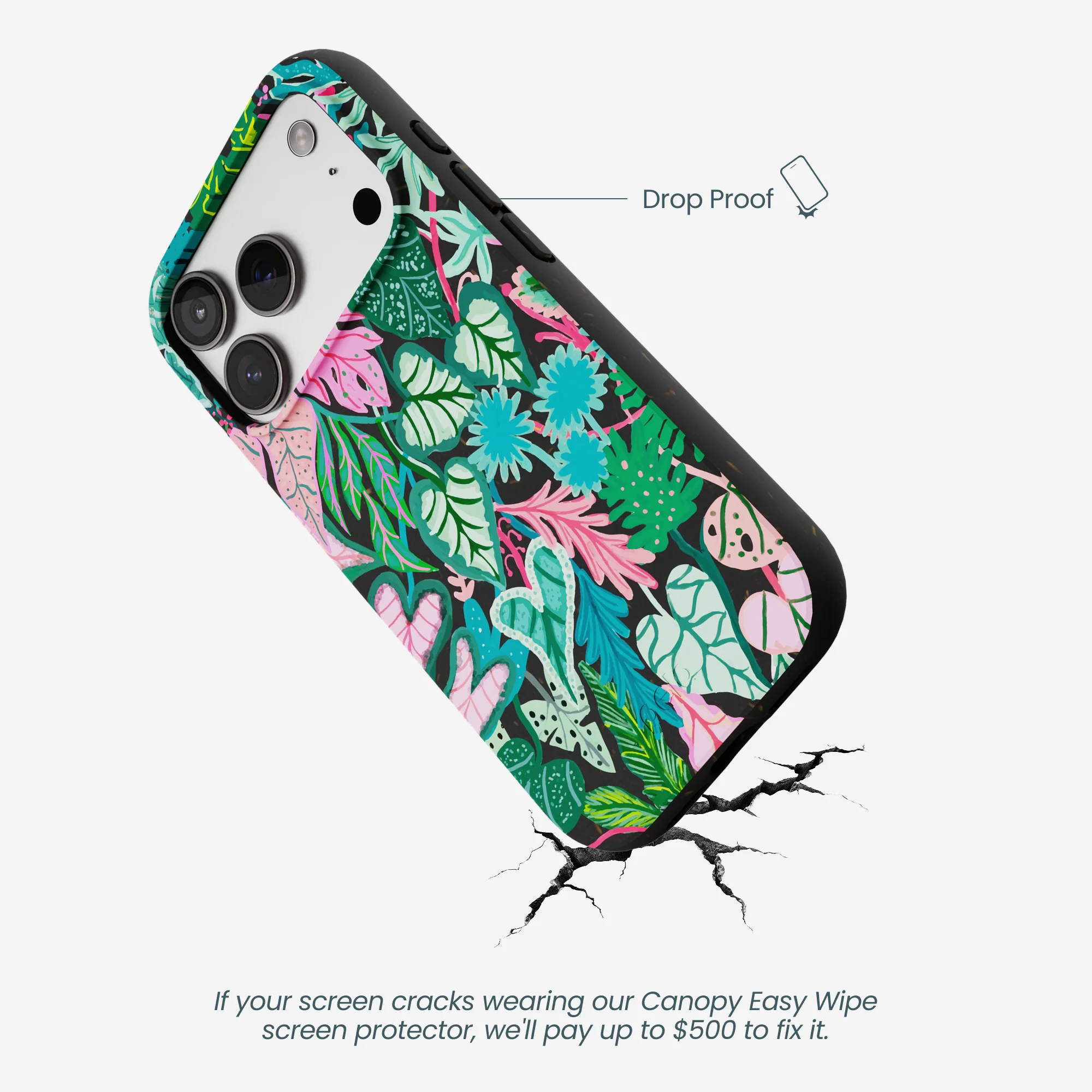 Black Tropic Noir iPhone 17 Pro Case - Image 4