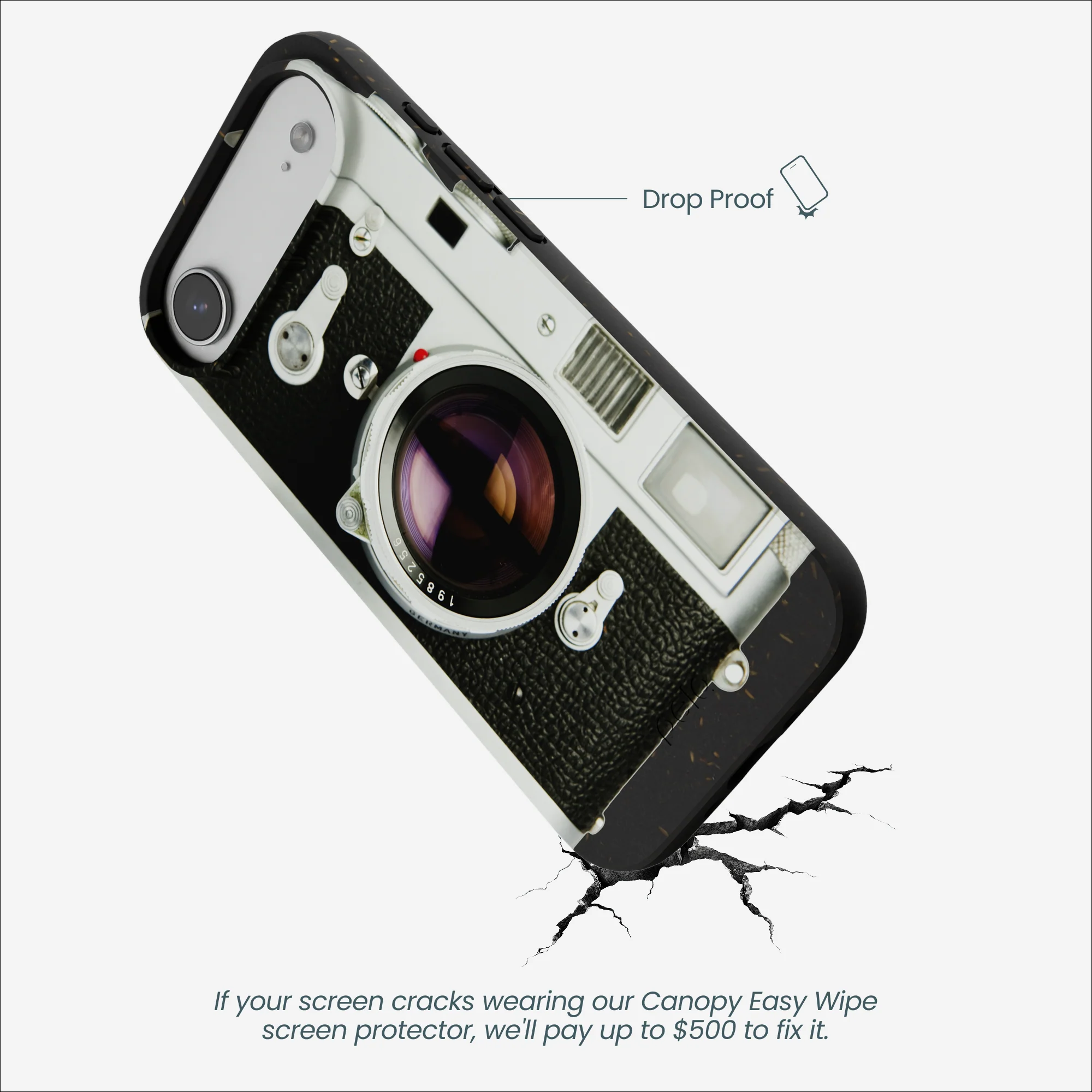 Black Vintage Camera iPhone Air Case - Image 4