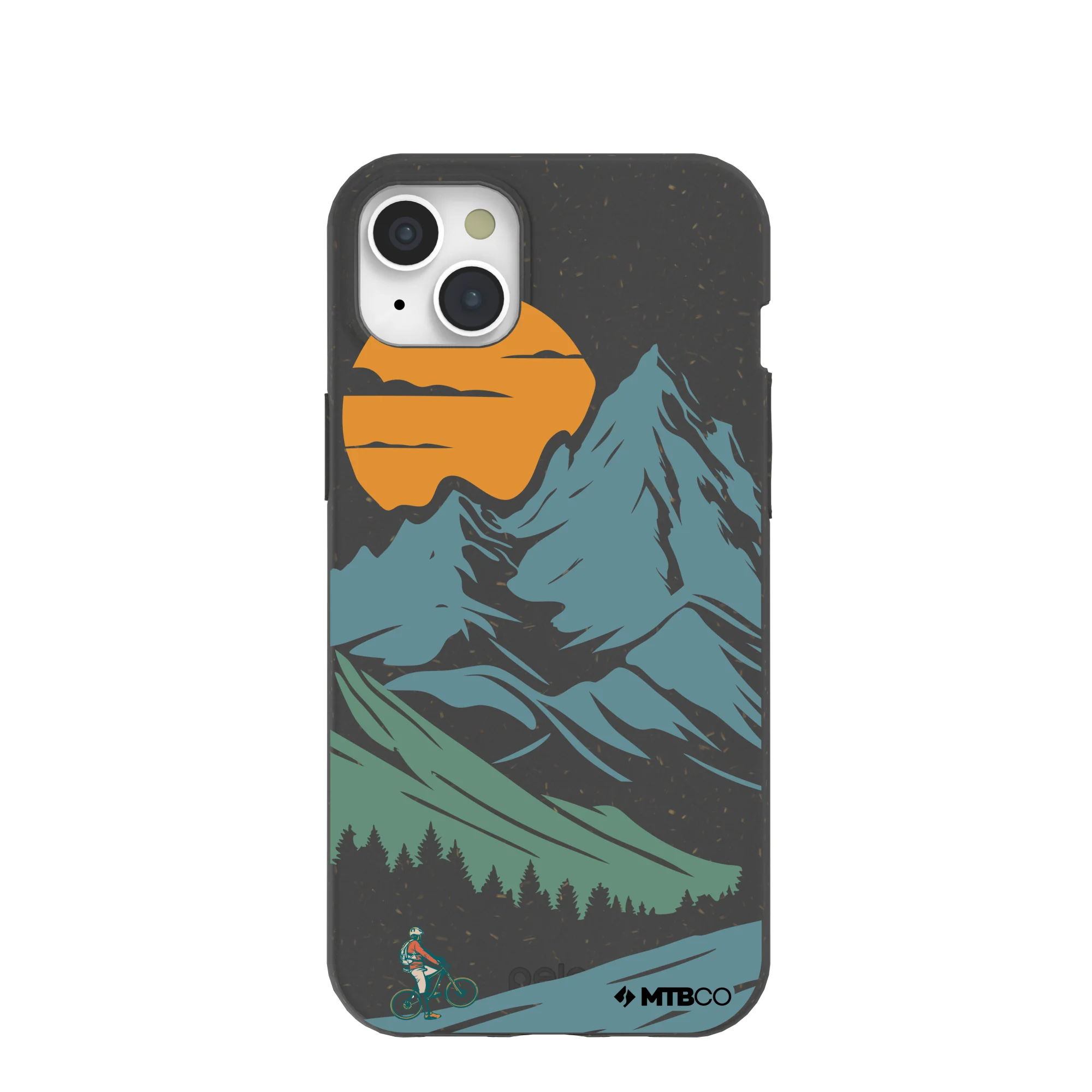 Black Vintage Peaks MTBCO iPhone 15 Plus Case