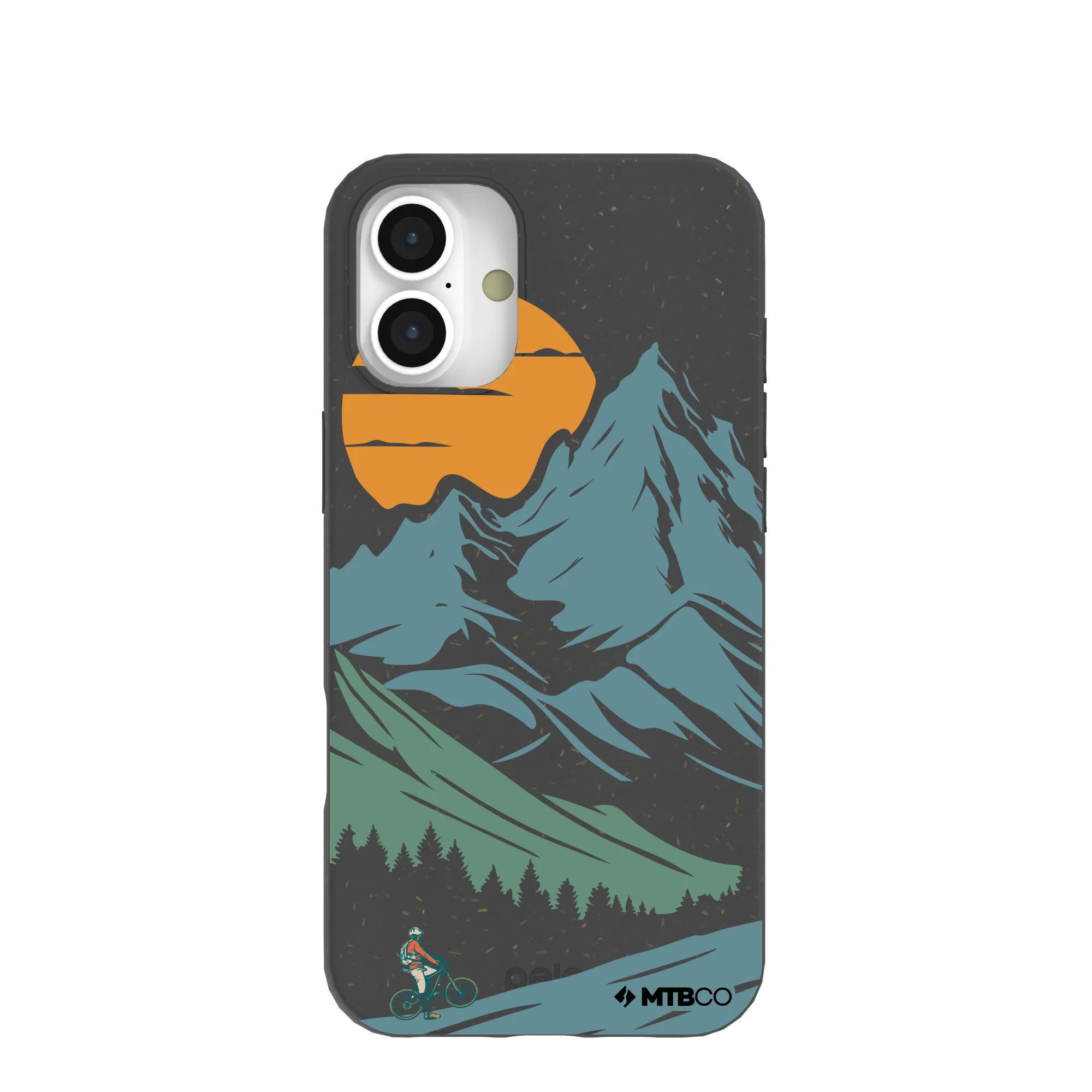 Black Vintage Peaks MTBCO iPhone 16 Plus Case