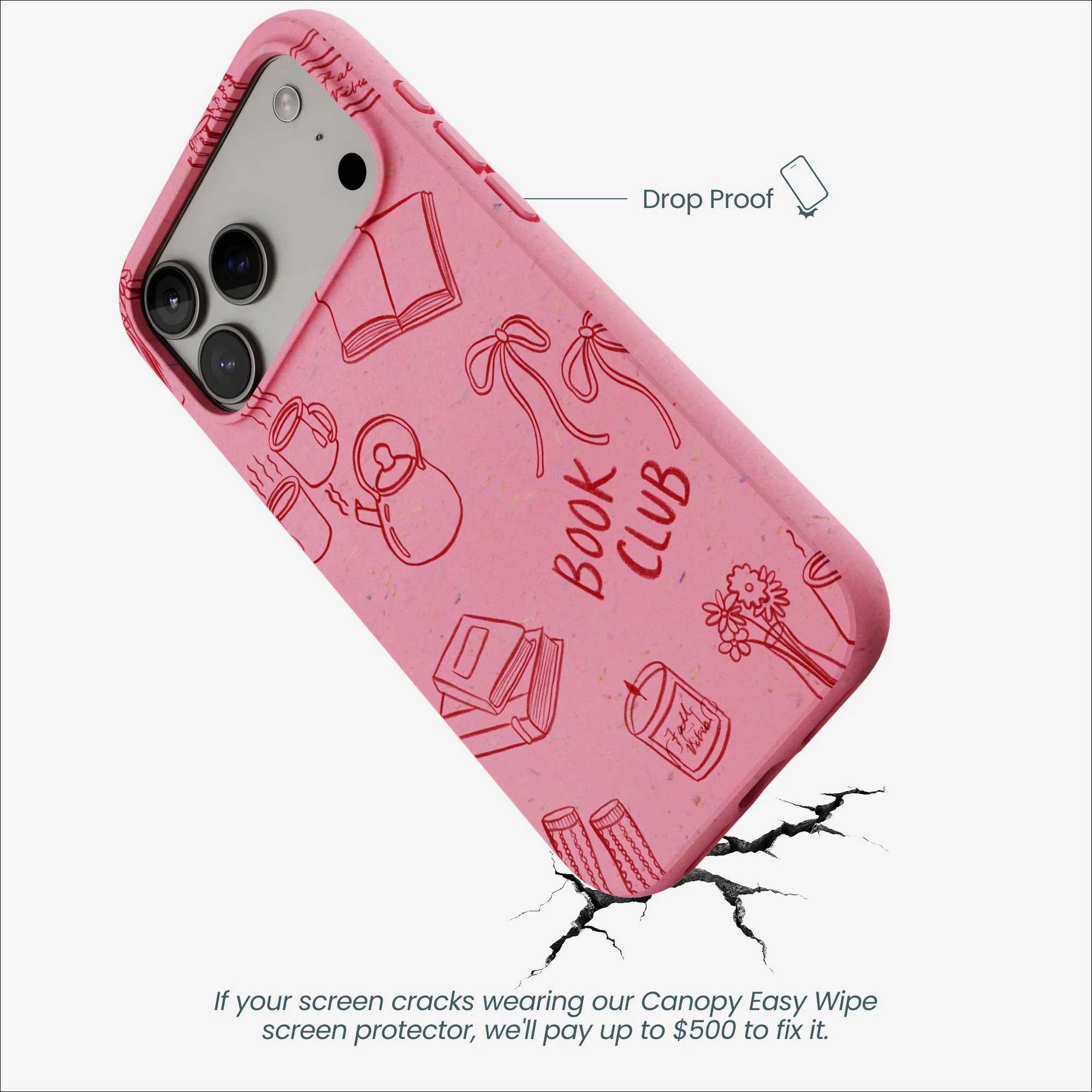 Bubblegum Pink Book Club iPhone 17 Pro Max Case - Image 5