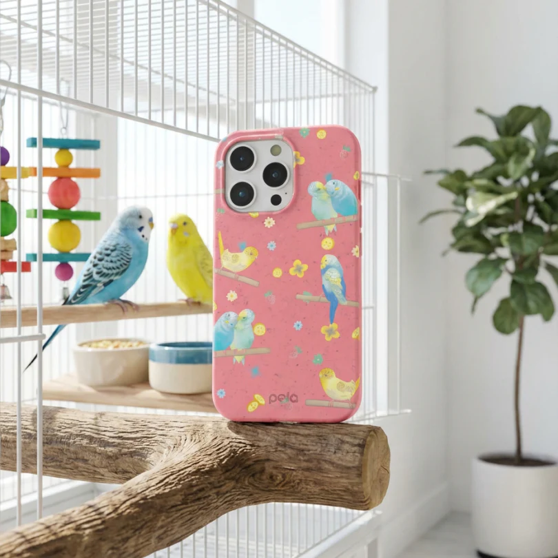Bubblegum Pink Budgie Daydream Google Pixel 9a Case - Image 6