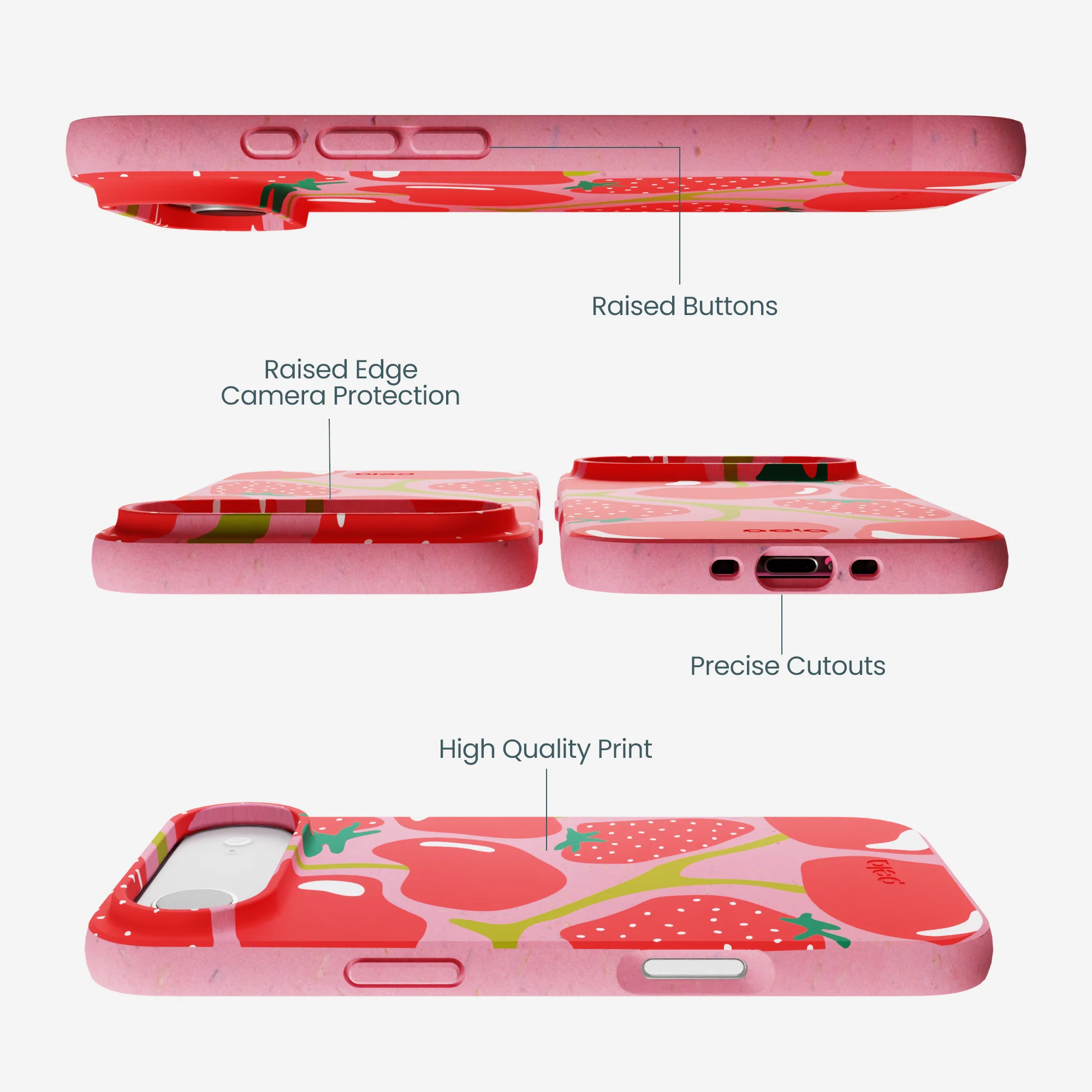 Bubblegum Pink Cherry Berry iPhone Air Case - Image 3