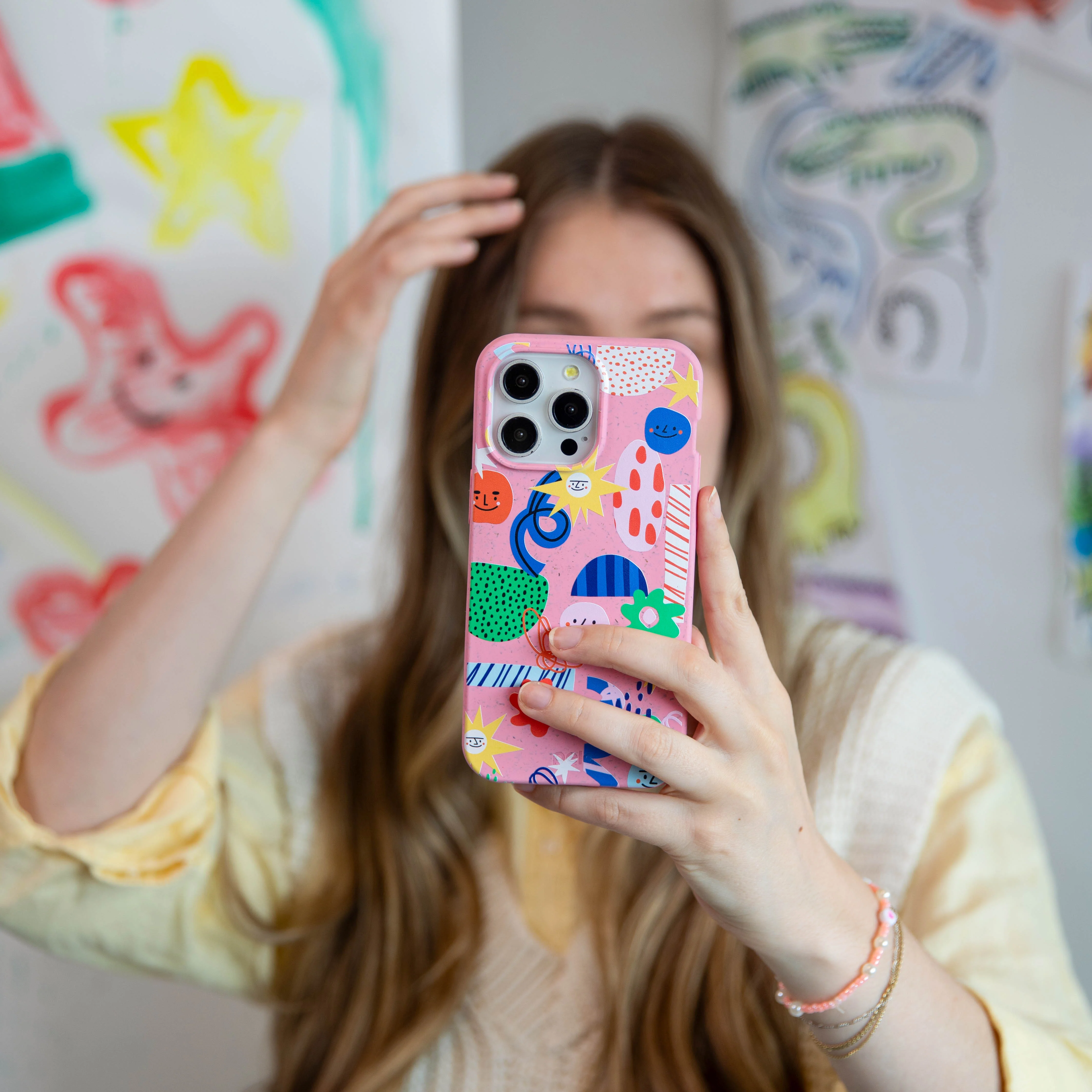 Bubblegum Pink Daydreaming Google Pixel 8a Case - Image 5