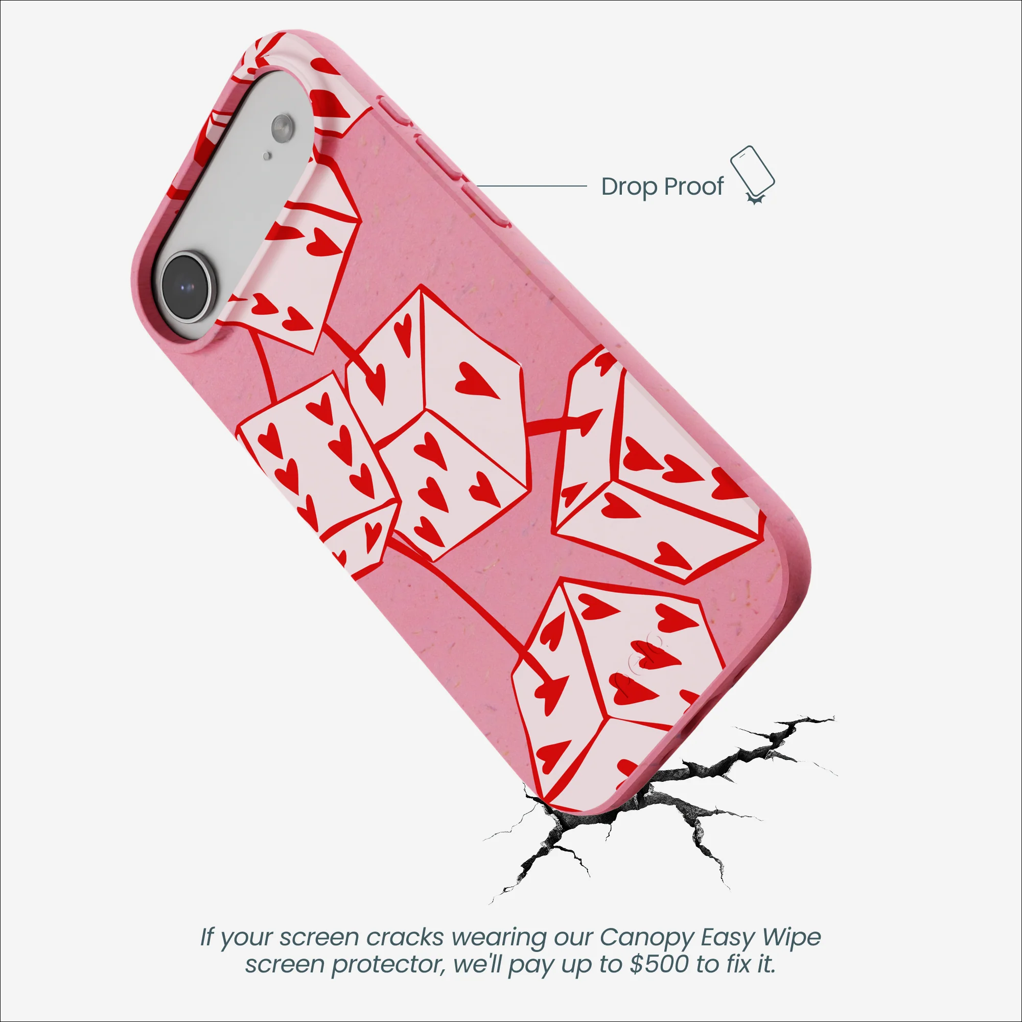 Bubblegum Pink Dicey Cherries iPhone Air Case - Image 4