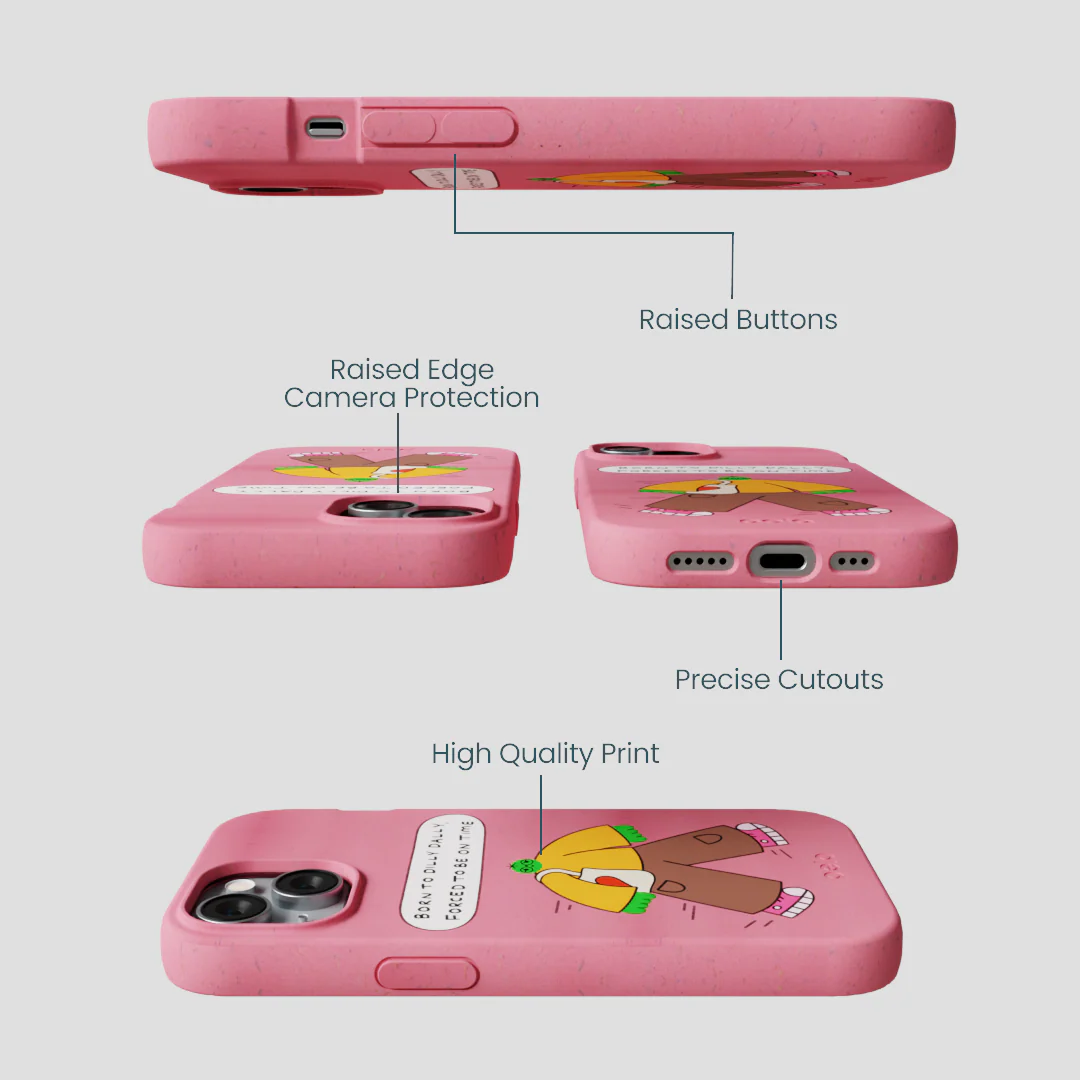 Bubblegum Pink Dilly Dally iPhone 14 Case - Image 3