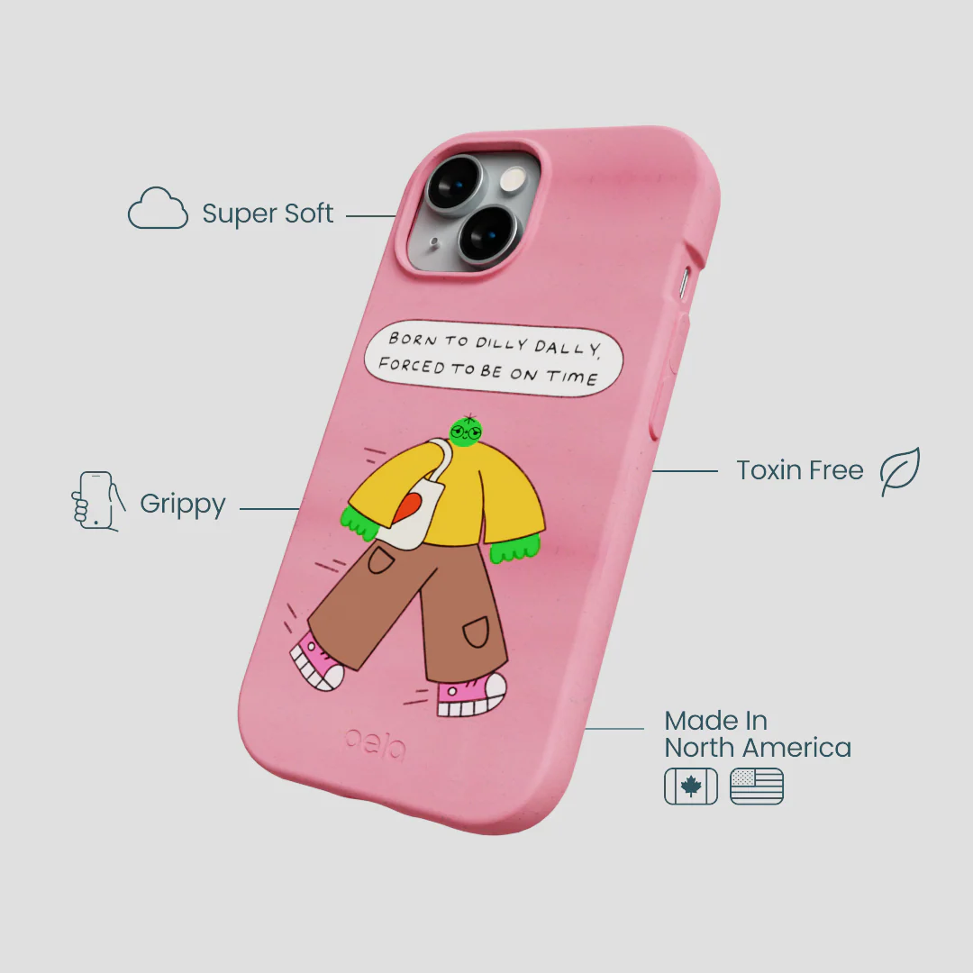 Bubblegum Pink Dilly Dally iPhone 15 Case - Image 4