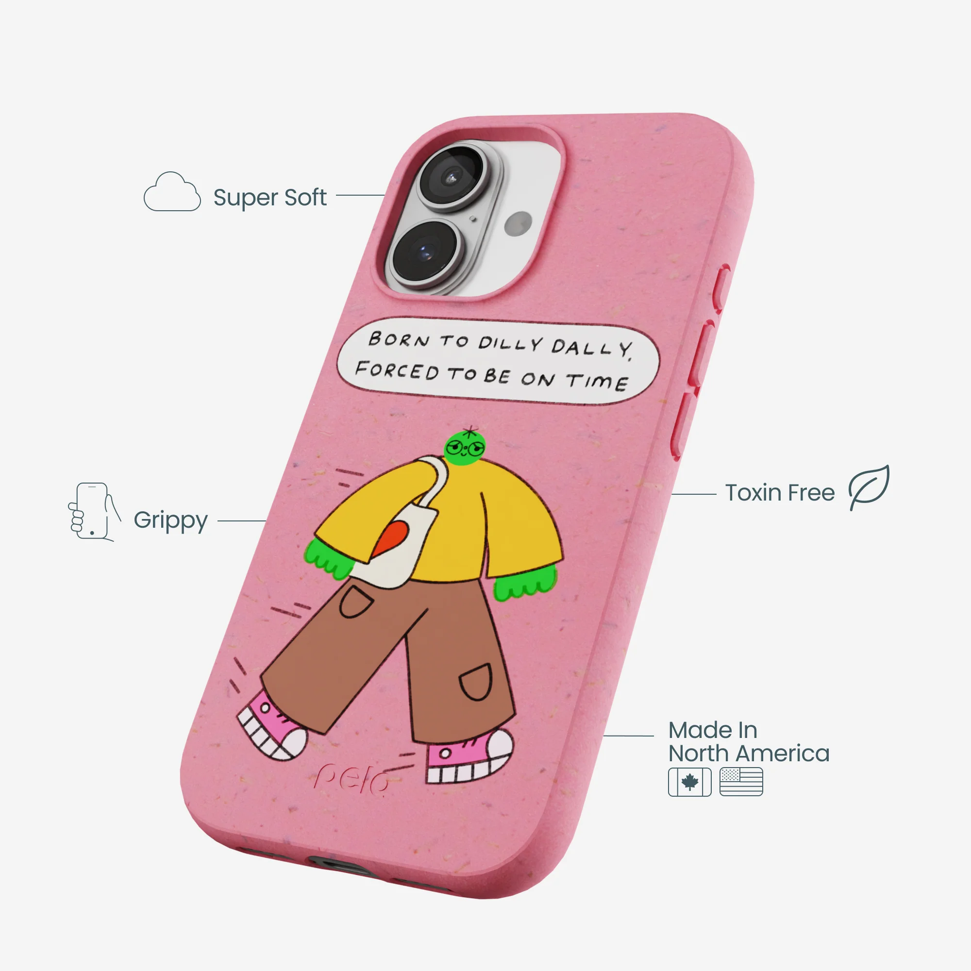 Bubblegum Pink Dilly Dally iPhone 17 Case - Image 4