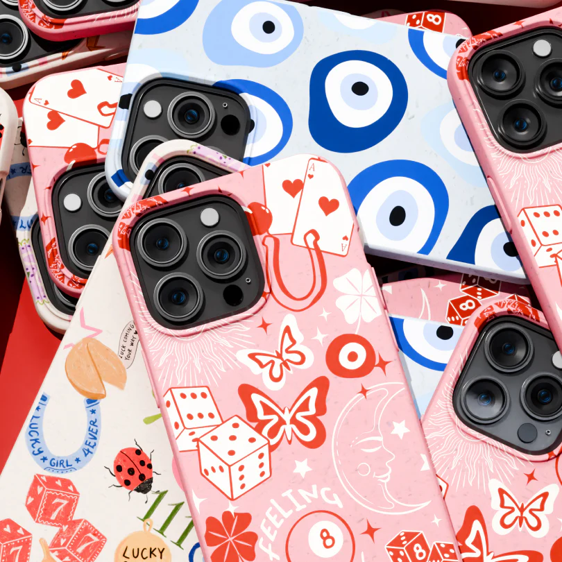 Bubblegum Pink Feeling Lucky iPhone 13 Pro Case - Image 5