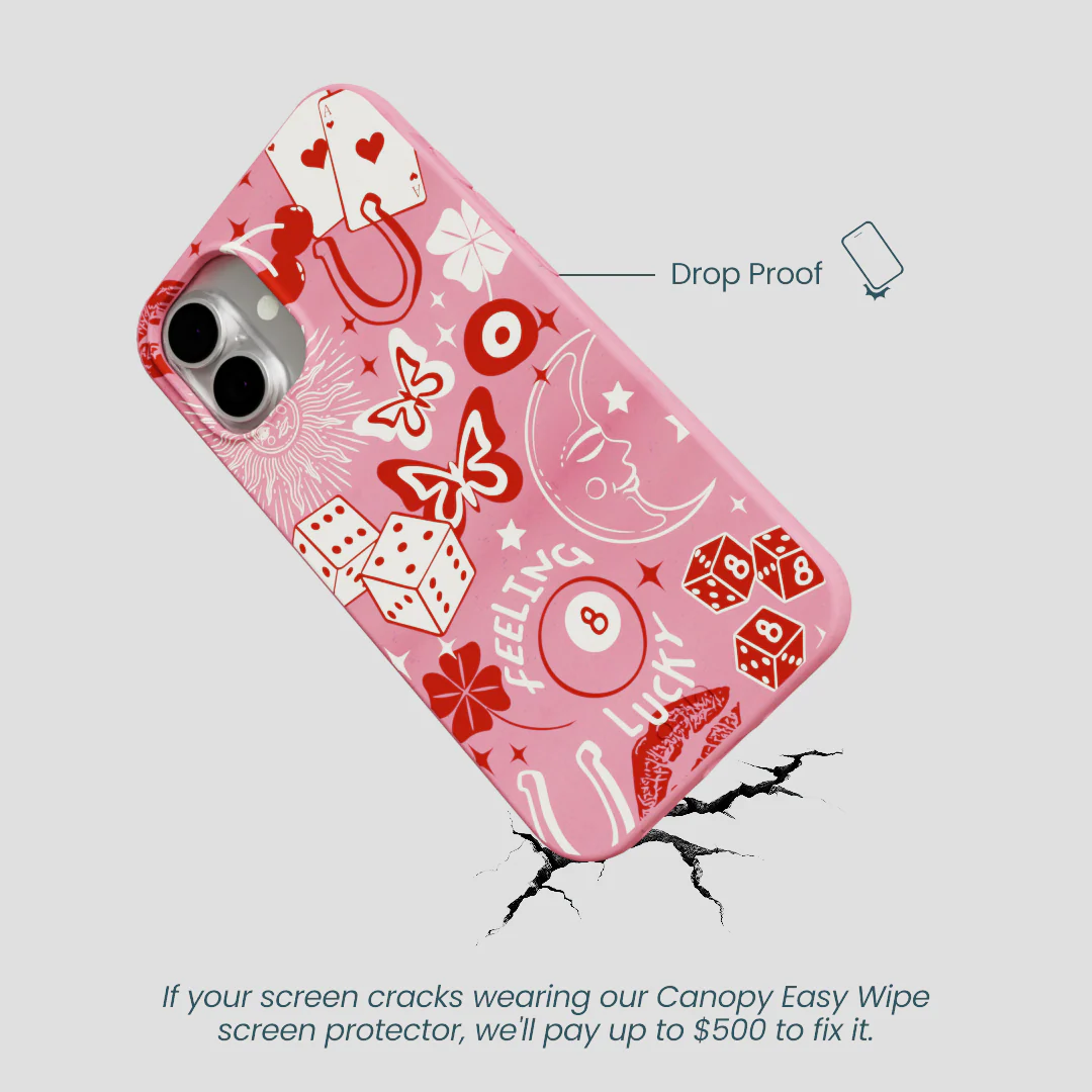 Bubblegum Pink Feeling Lucky iPhone 16 Plus Case - Image 5