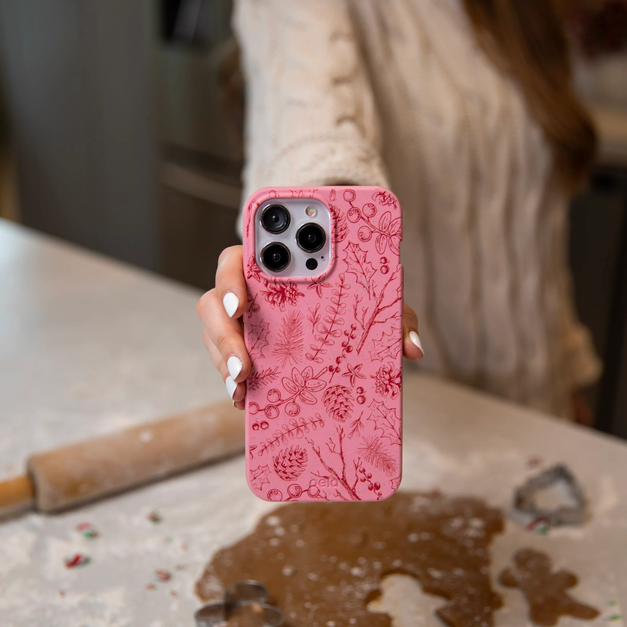 Bubblegum Pink Festive Forest Google Pixel 9a Case - Image 2