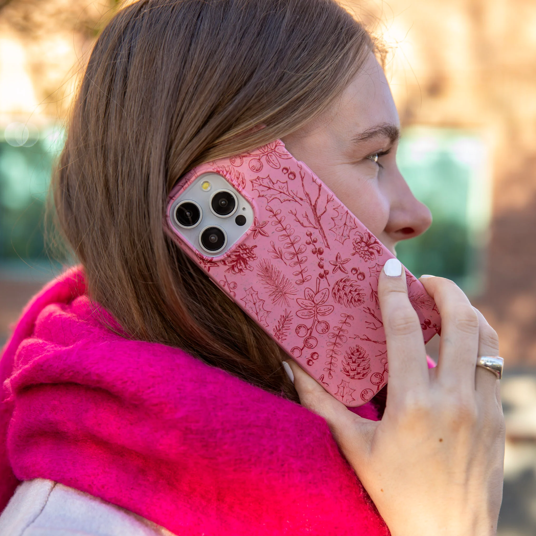 Bubblegum Pink Festive Forest iPhone 11 Case - Image 5