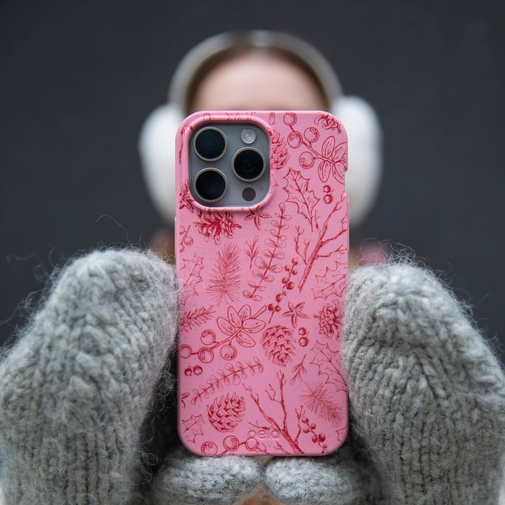 Bubblegum Pink Festive Forest iPhone 14 Case - Image 7