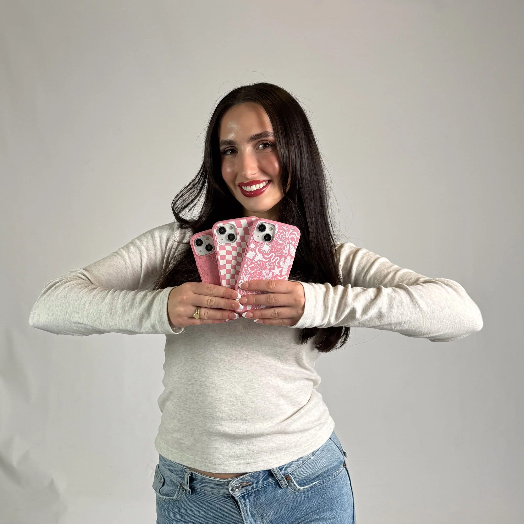 Bubblegum Pink Flora iPhone 16 Plus Case - Image 2