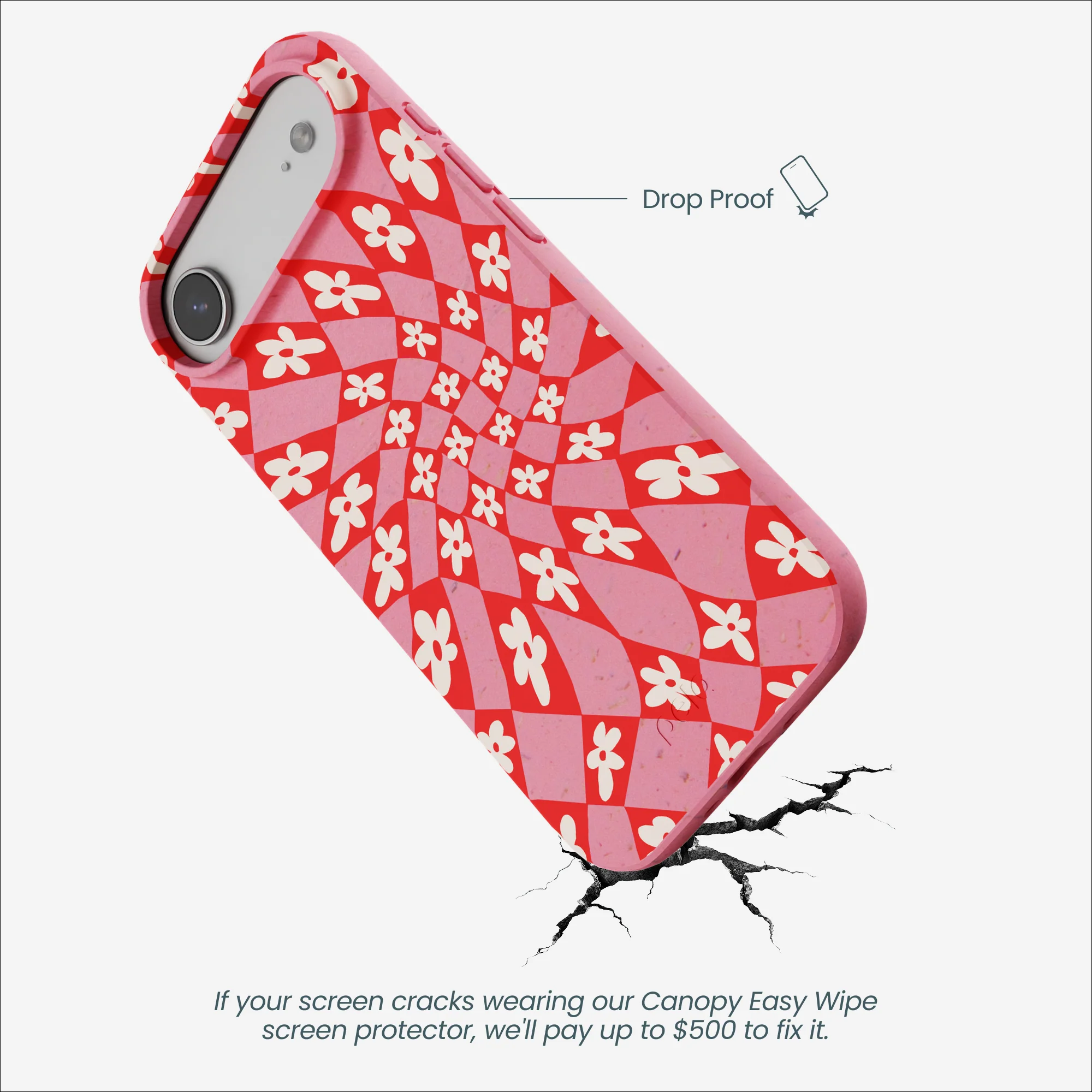 Bubblegum Pink Funky Fleurs iPhone Air Case - Image 4