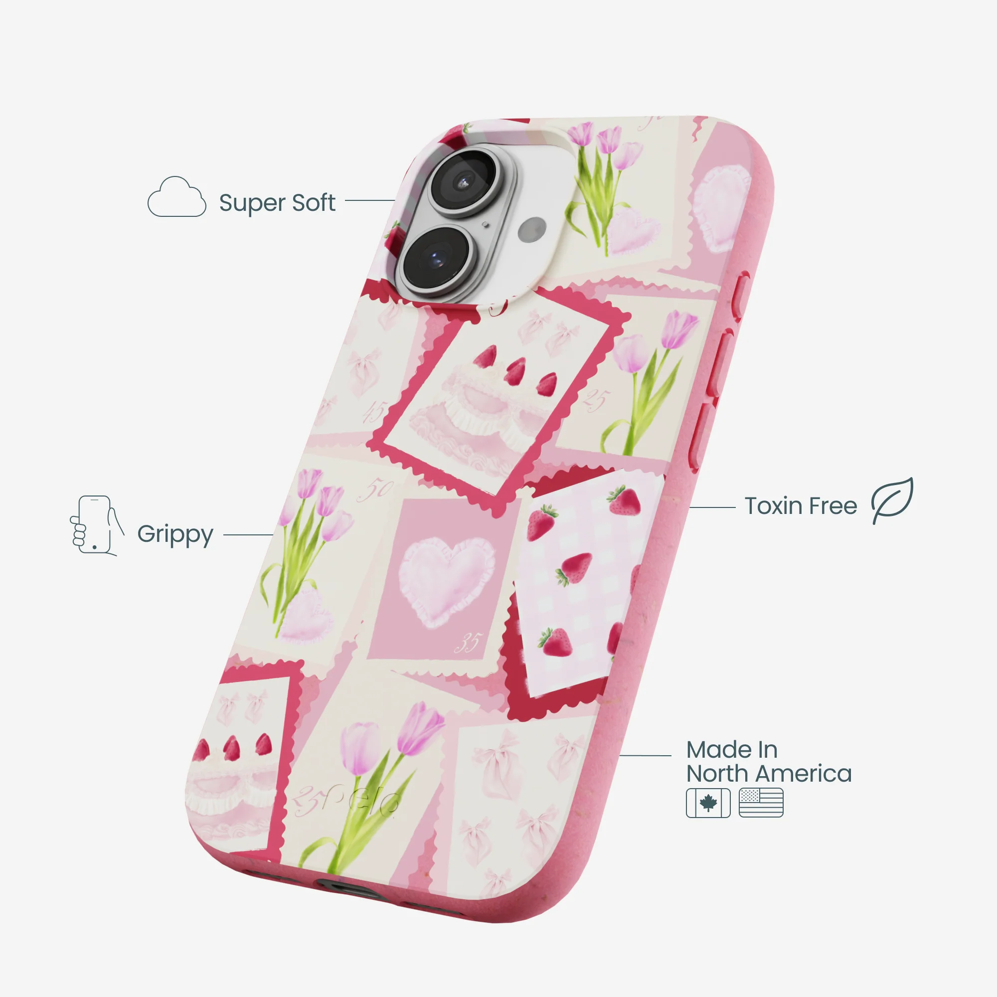 Bubblegum Pink Love Letters iPhone 17 Case - Image 4