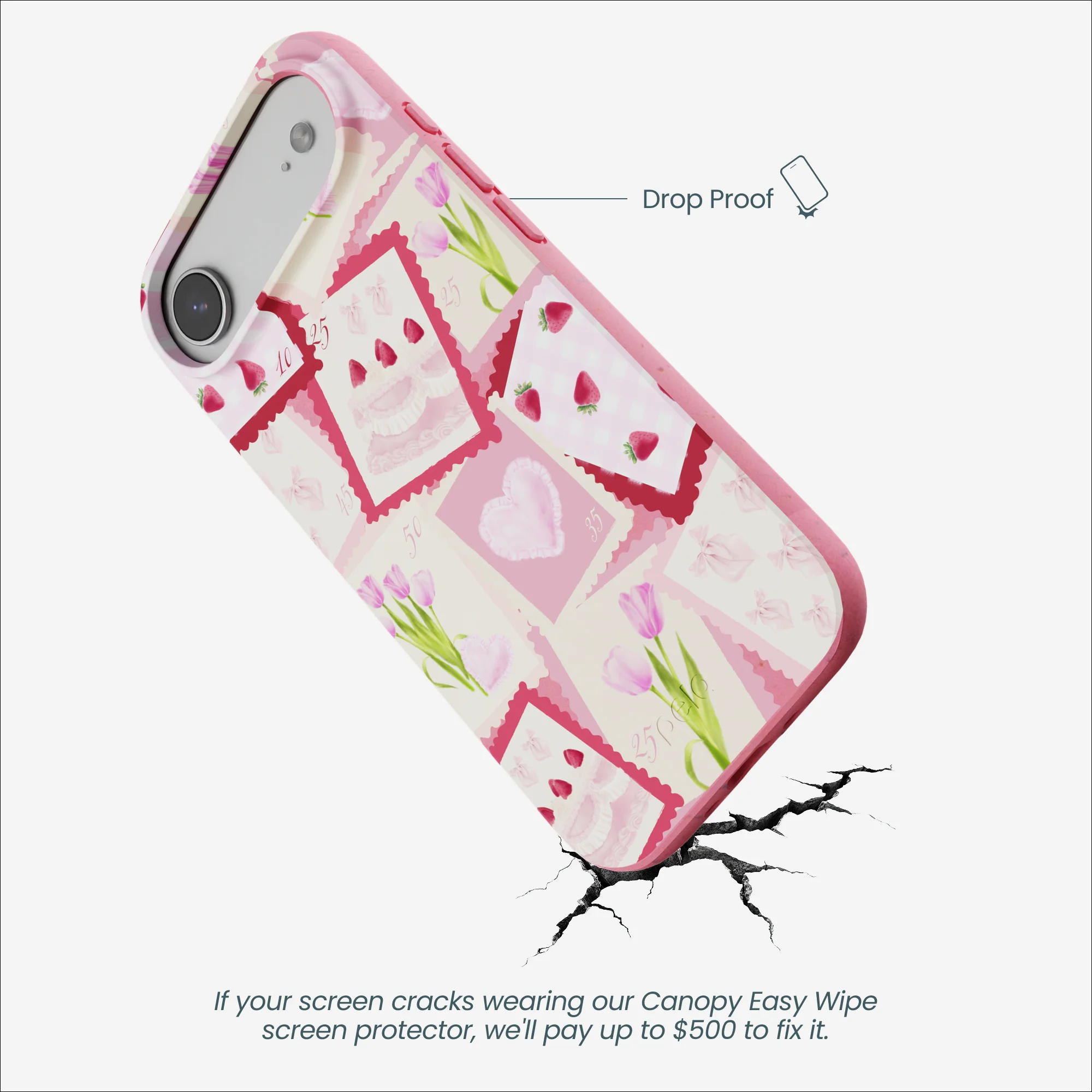 Bubblegum Pink Love Letters iPhone Air Case - Image 5