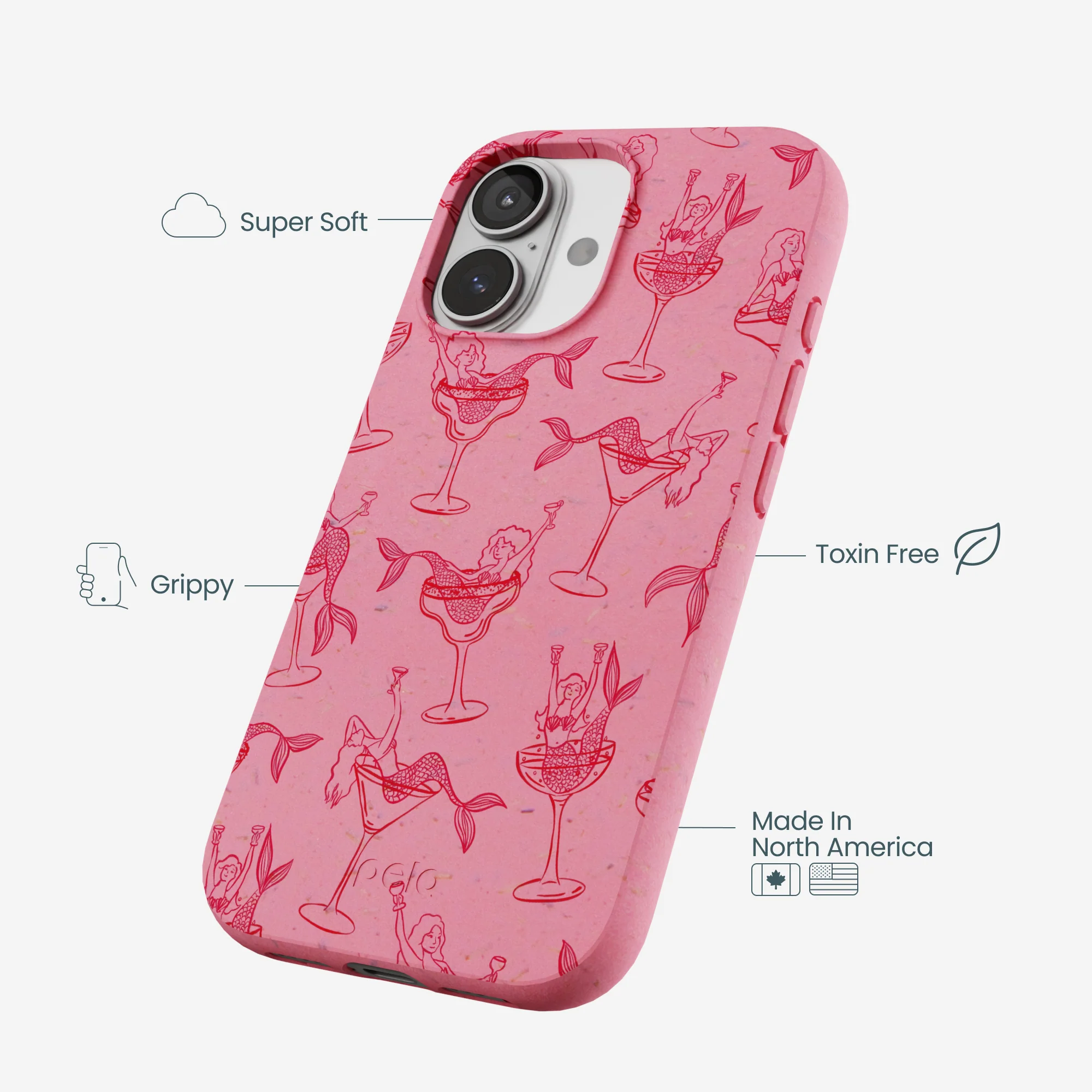 Bubblegum Pink Mermaid Cocktail iPhone 17 Case - Image 4
