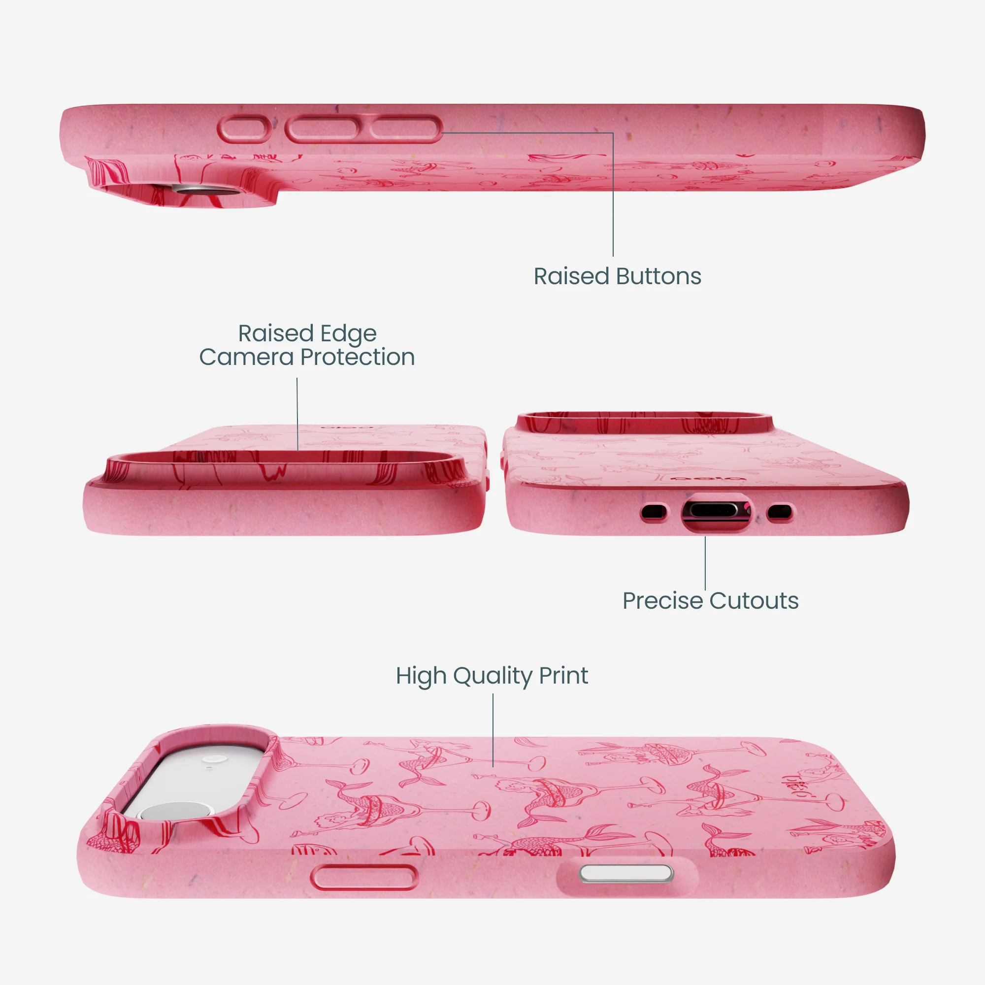 Bubblegum Pink Mermaid Cocktail iPhone Air Case - Image 3