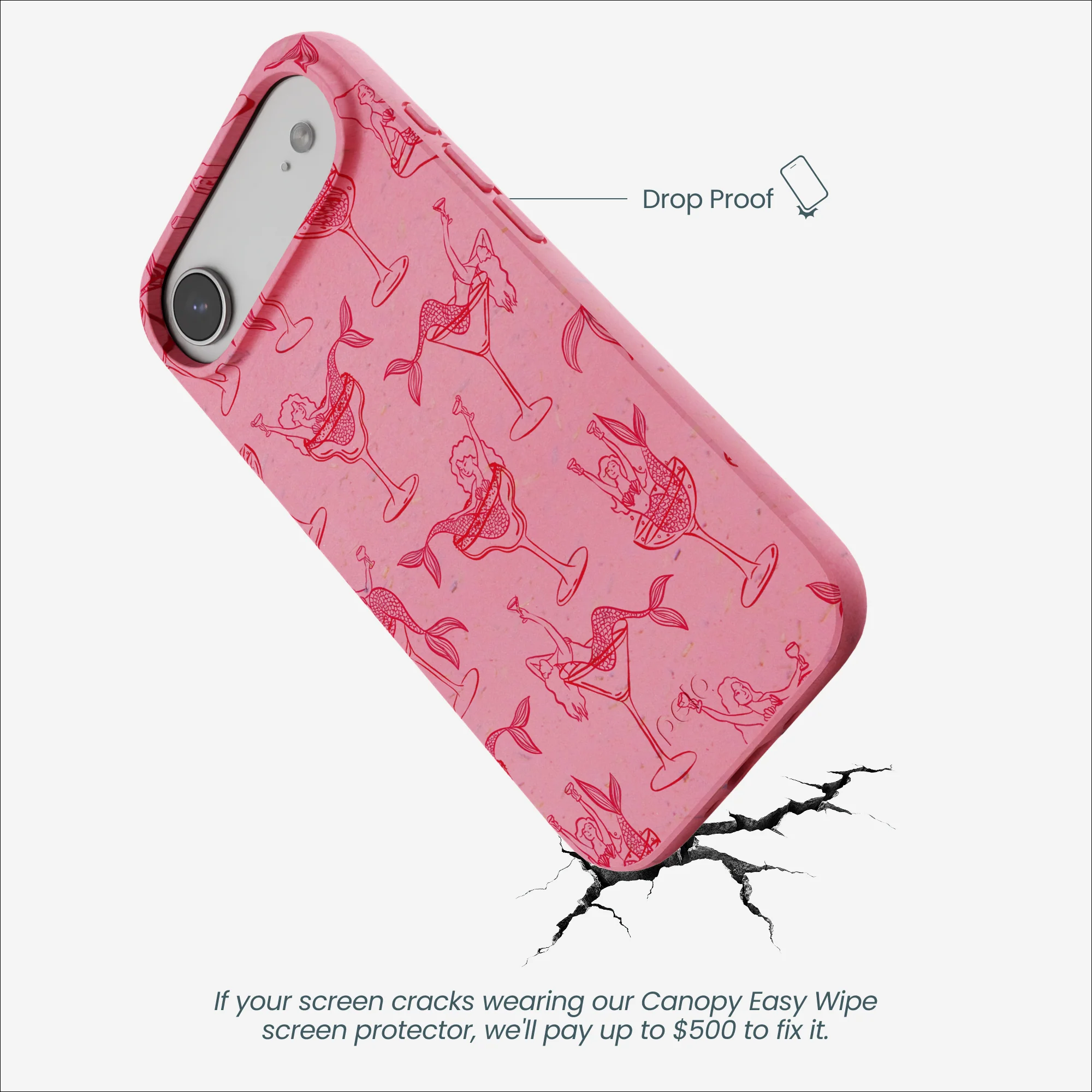 Bubblegum Pink Mermaid Cocktail iPhone Air Case - Image 5