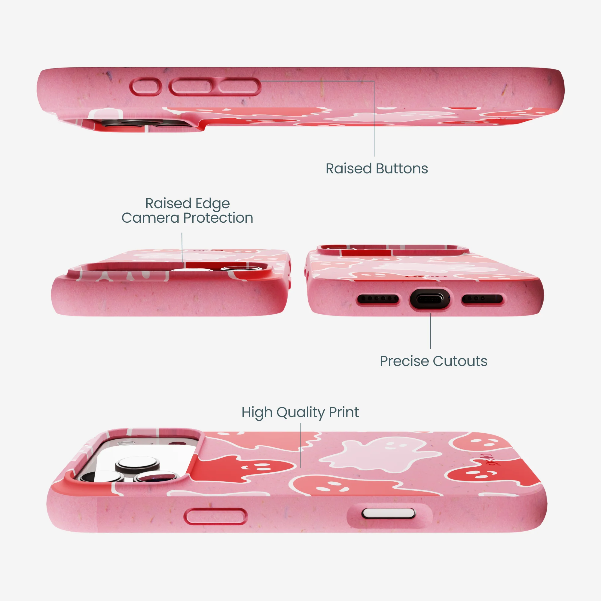 Bubblegum Pink Phantom Pals iPhone 17 Pro Max Case - Image 2
