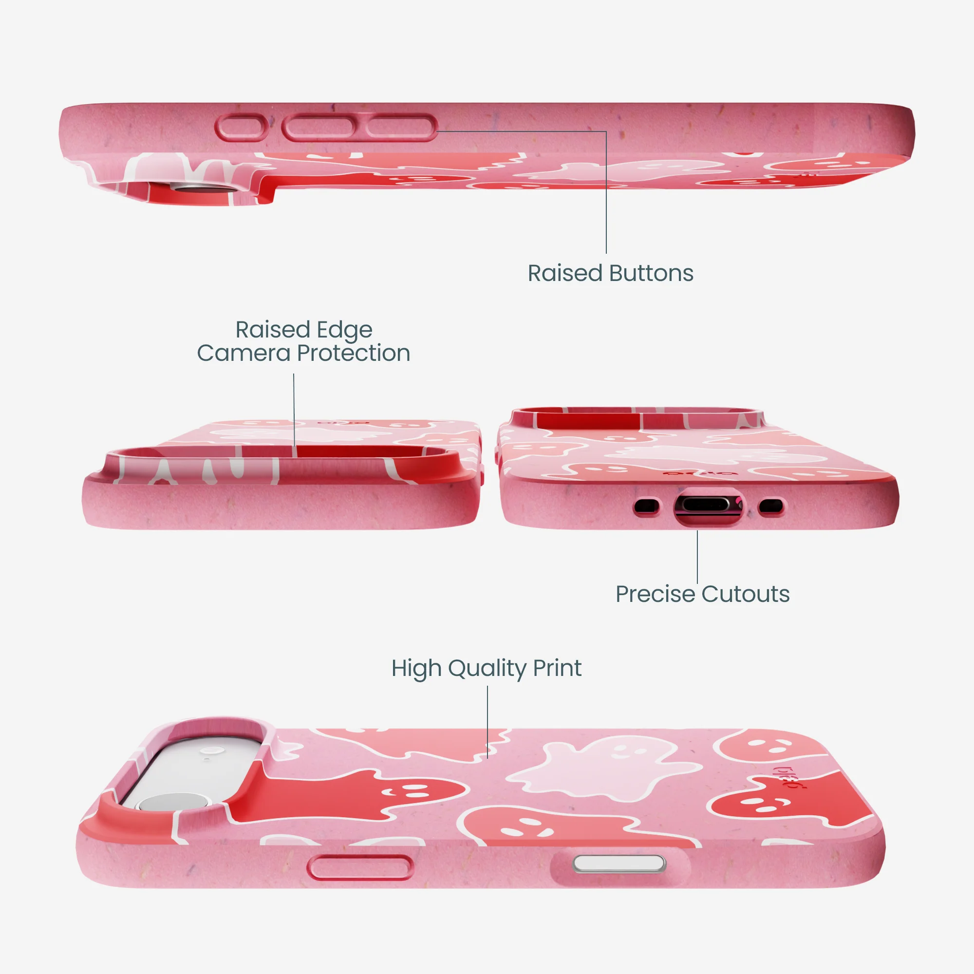 Bubblegum Pink Phantom Pals iPhone Air Case - Image 2