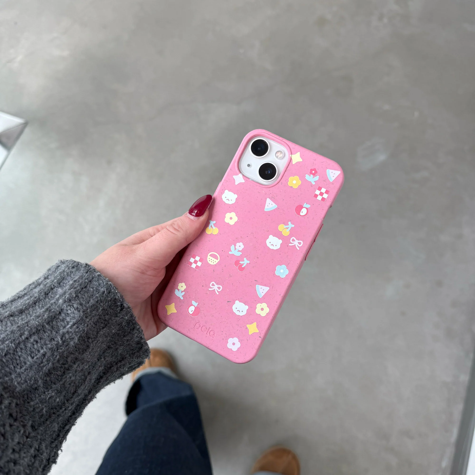 Bubblegum Pink Pretty Picnic iPhone 16 Pro Case - Image 2