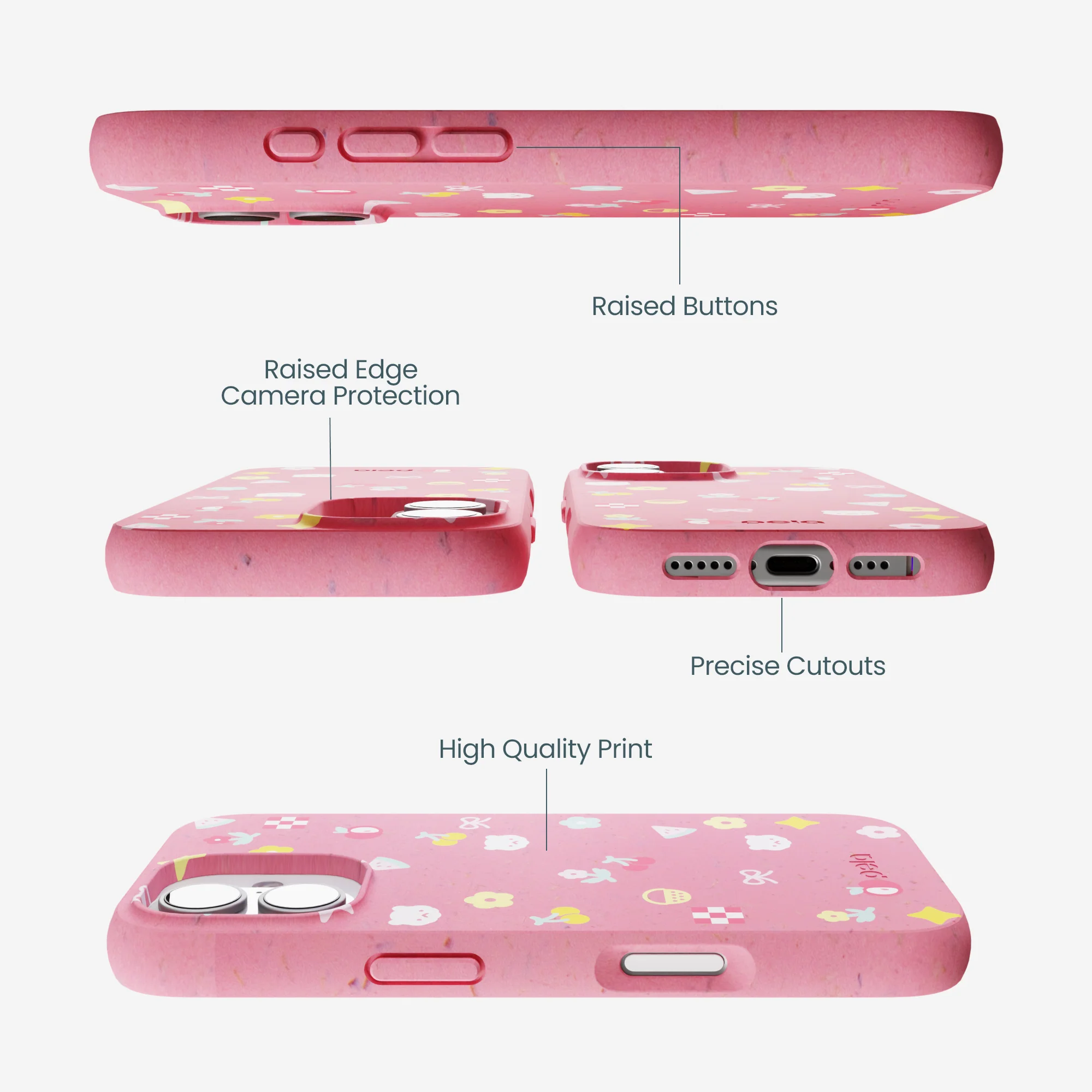 Bubblegum Pink Pretty Picnic iPhone 17 Case - Image 3