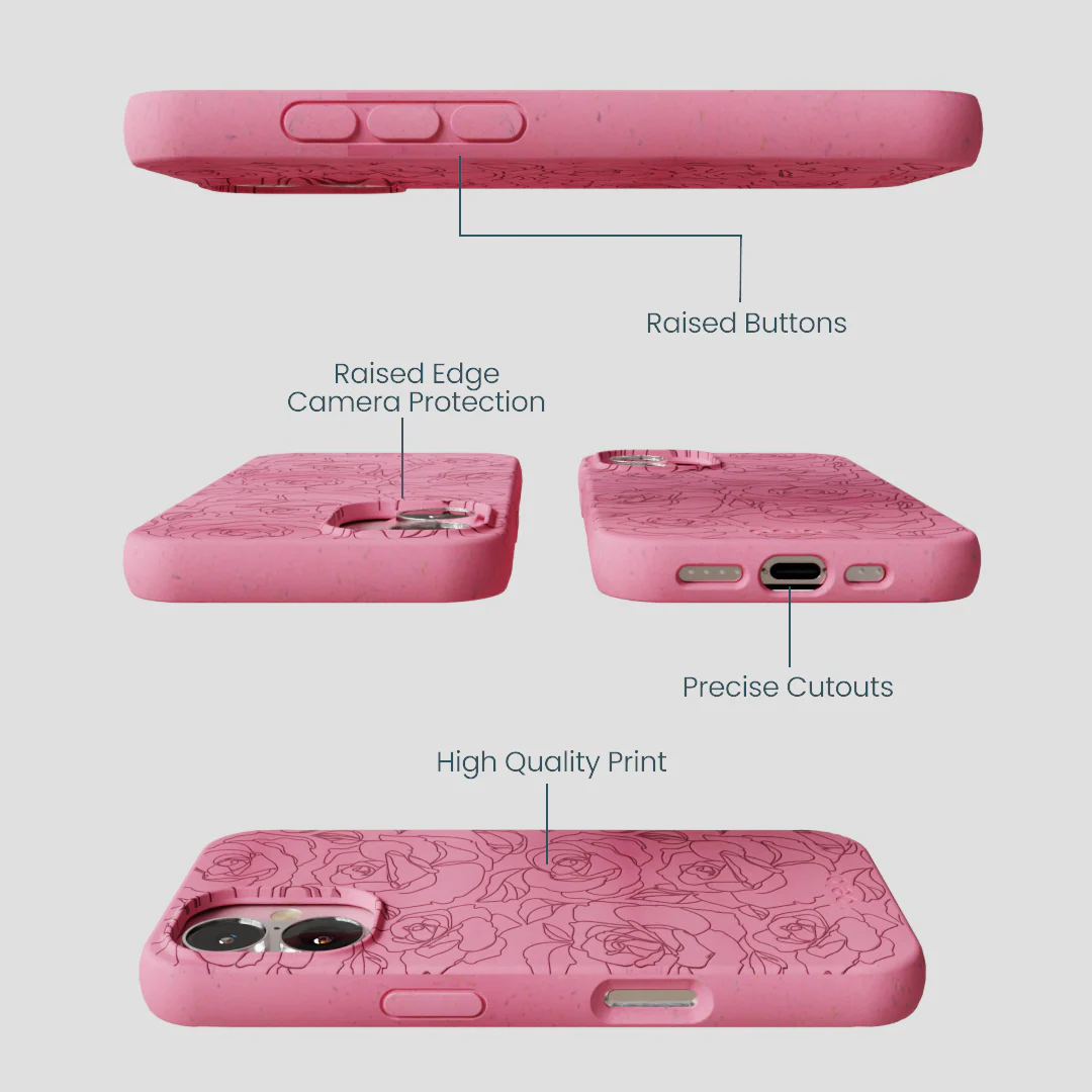 Bubblegum Pink Rosettes iPhone 16 Case - Image 3