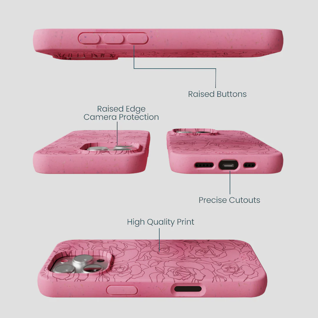 Bubblegum Pink Rosettes iPhone 16 Pro Case - Image 3