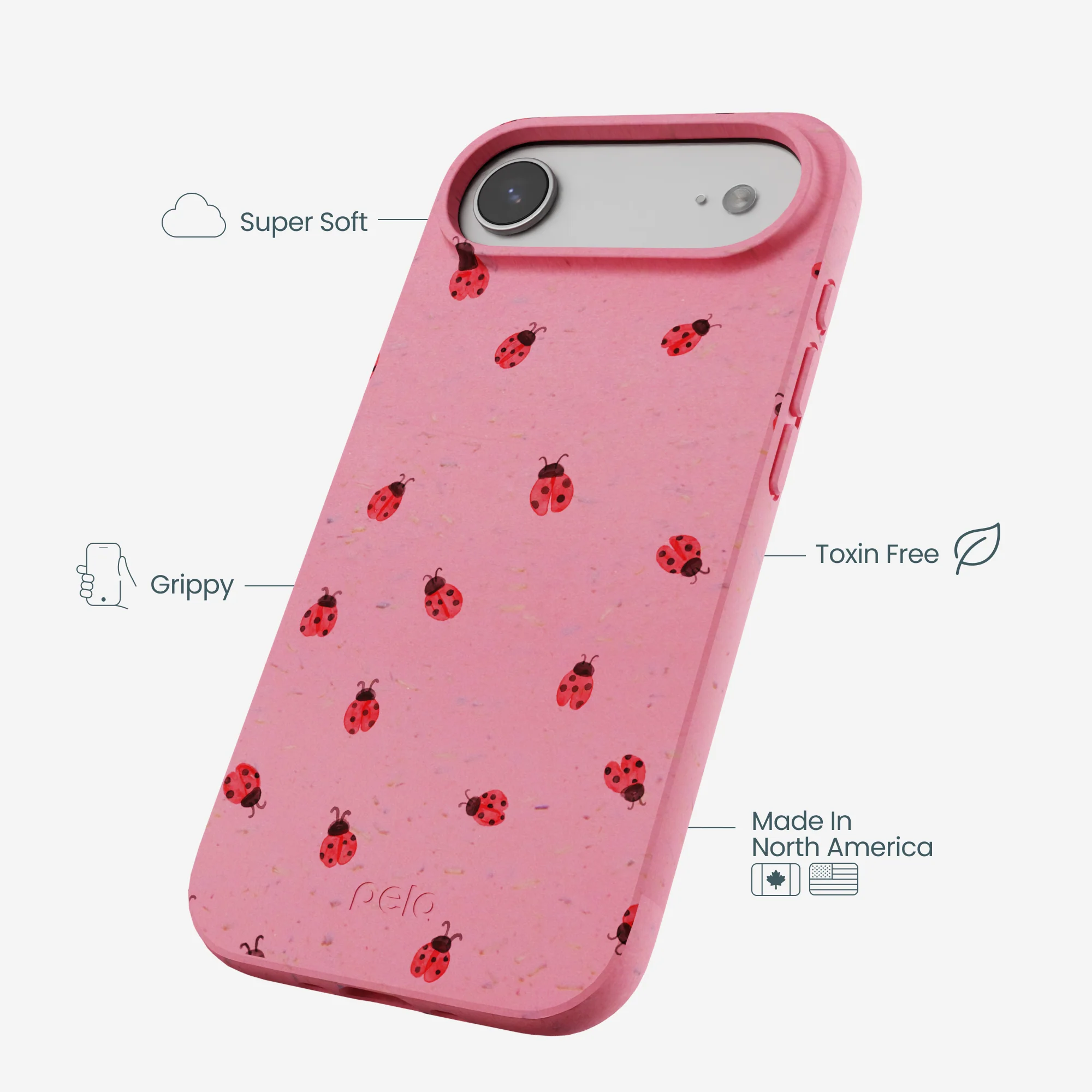 Bubblegum Pink Rosy Ladybug iPhone Air Case - Image 3