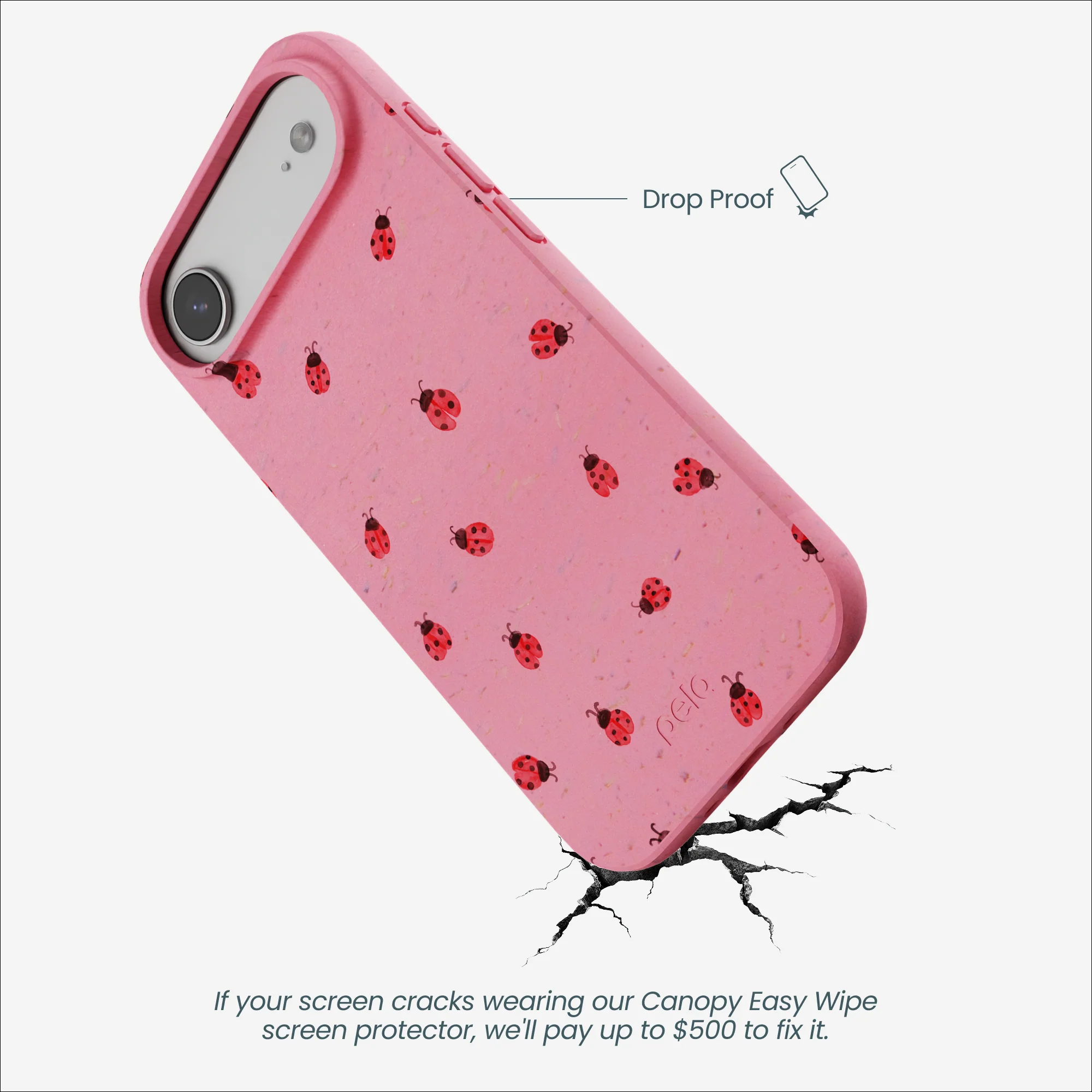 Bubblegum Pink Rosy Ladybug iPhone Air Case - Image 4