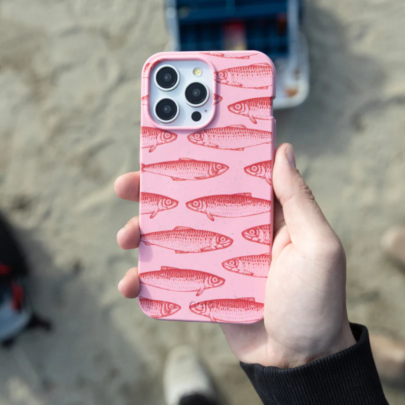 Bubblegum Pink Sardine Stream Samsung Galaxy S22 Case - Image 2