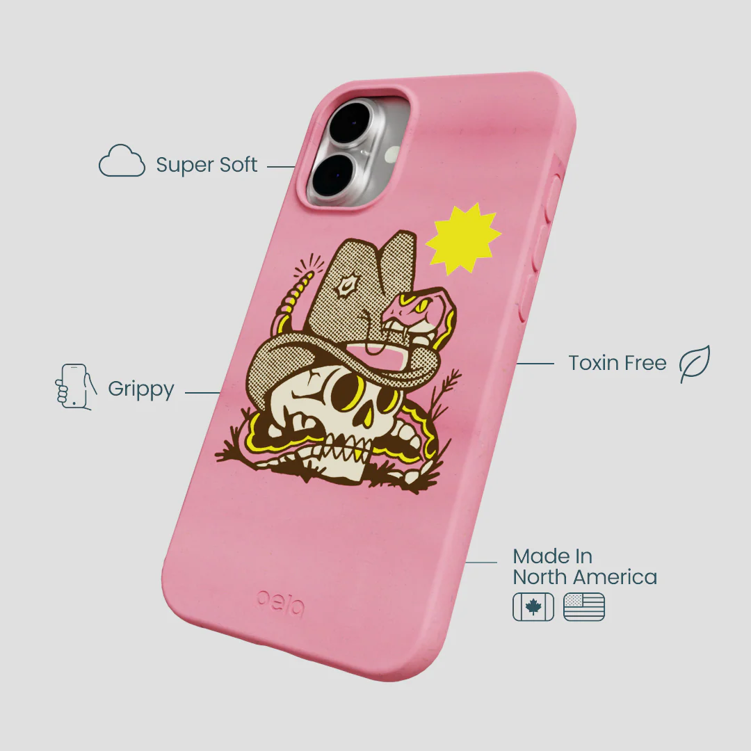 Bubblegum Pink Snakebite iPhone 16 Plus Case - Image 4