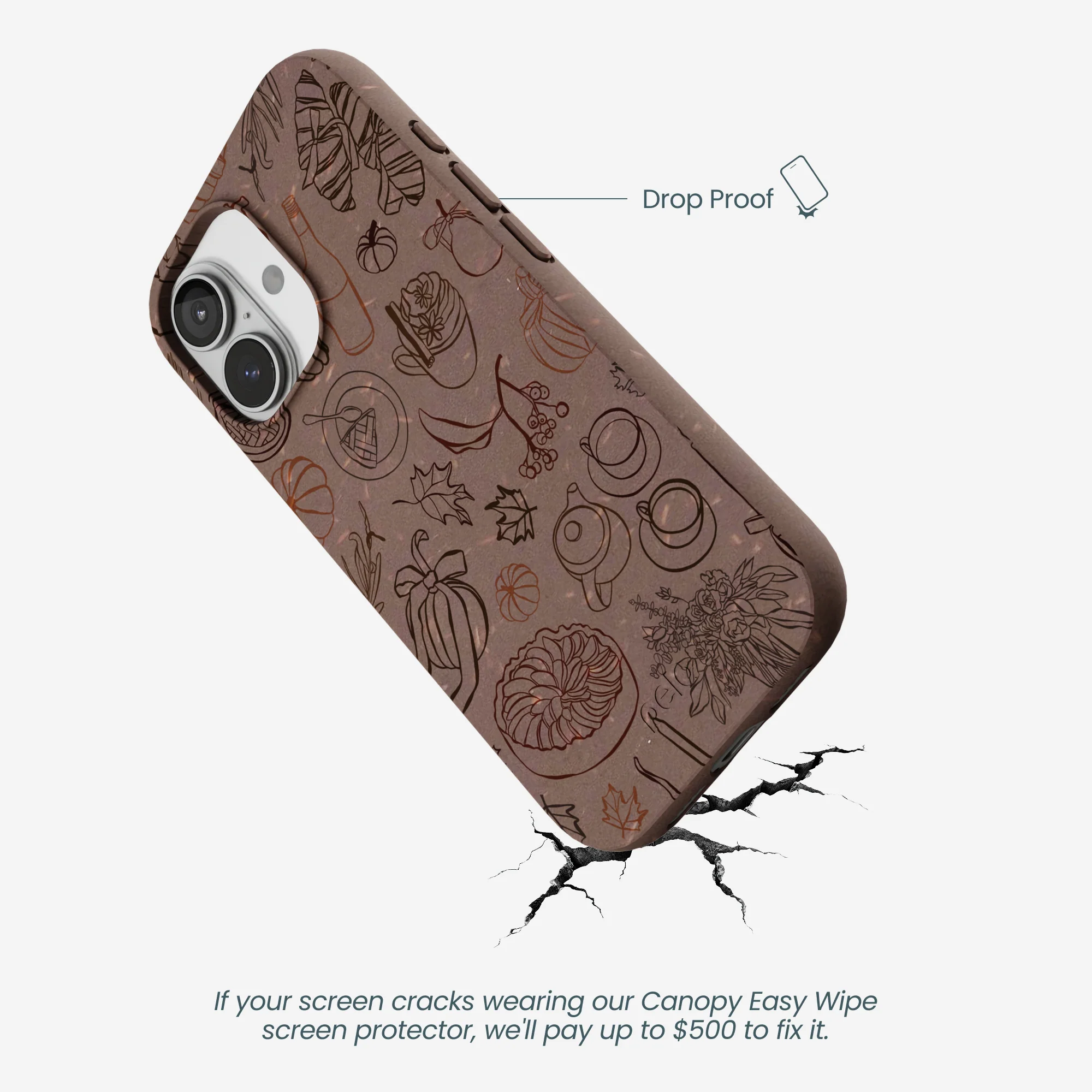 Chocolate Brown Autumn Sweets iPhone 17 Case - Image 5