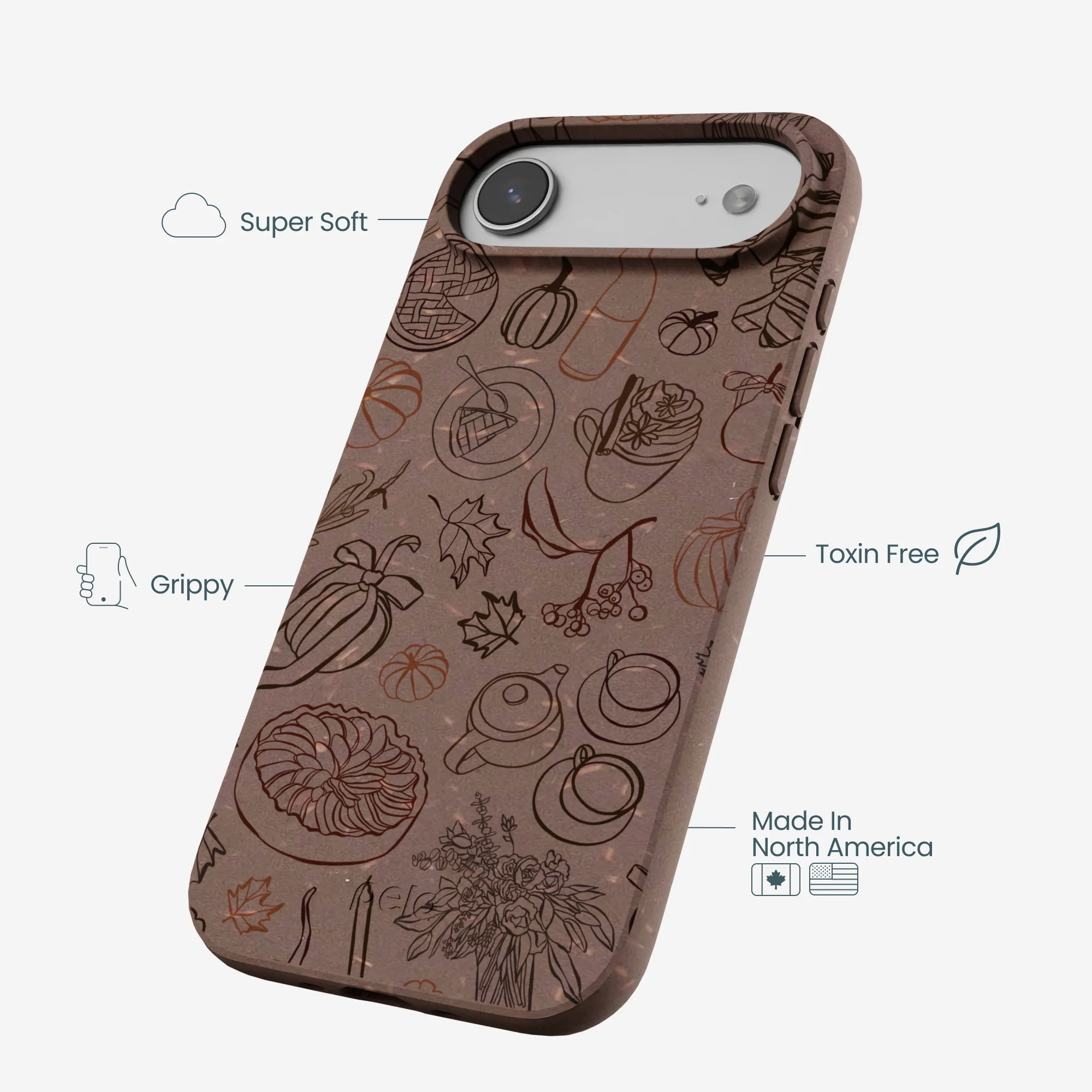 Chocolate Brown Autumn Sweets iPhone Air Case - Image 4