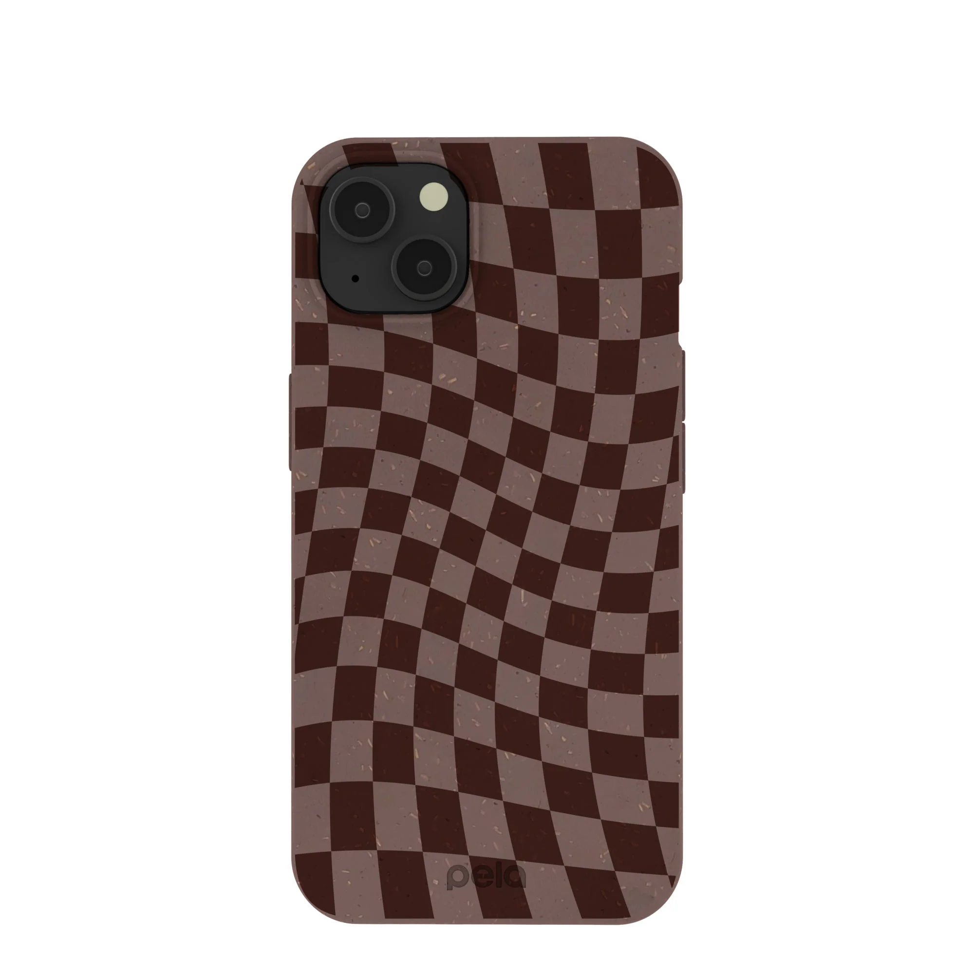 Chocolate Brown Cafe Check iPhone 13 Case