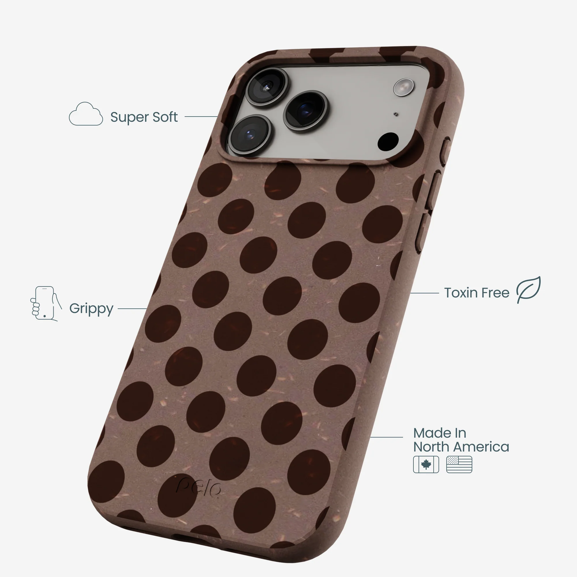 Chocolate Brown Cocoa Sprinkle iPhone 17 Pro Max Case - Image 4
