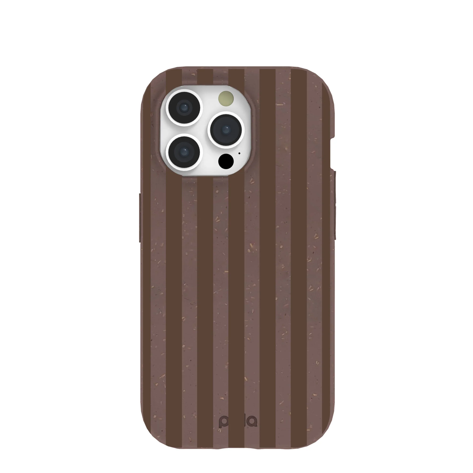 Chocolate Brown Cocoa Stripes iPhone 15 Pro Case