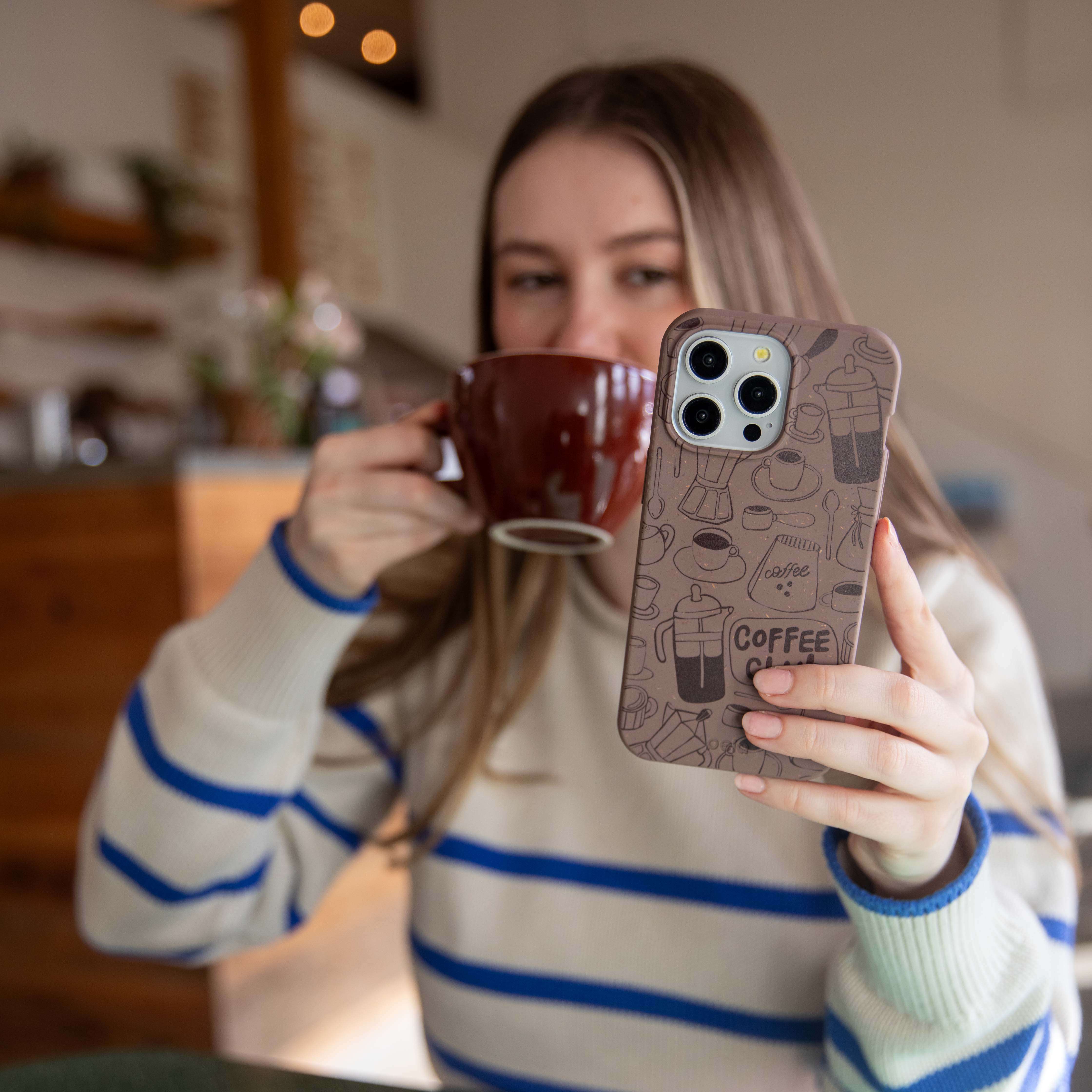 Chocolate Brown Coffee Club iPhone 12 Pro Max Case - Image 5