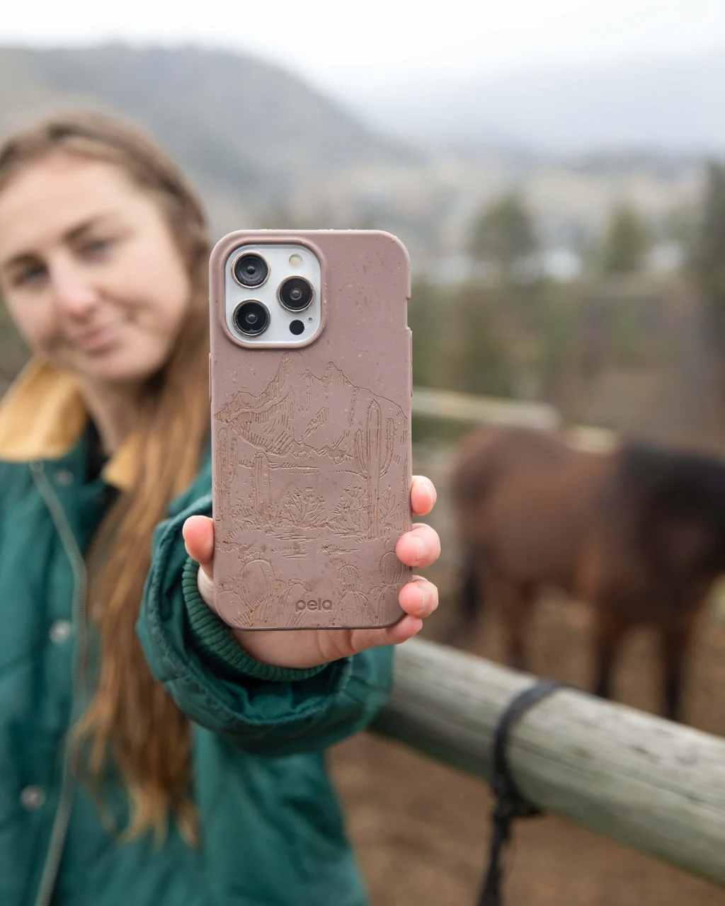 Chocolate Brown Desert Run iPhone XR Case - Image 2