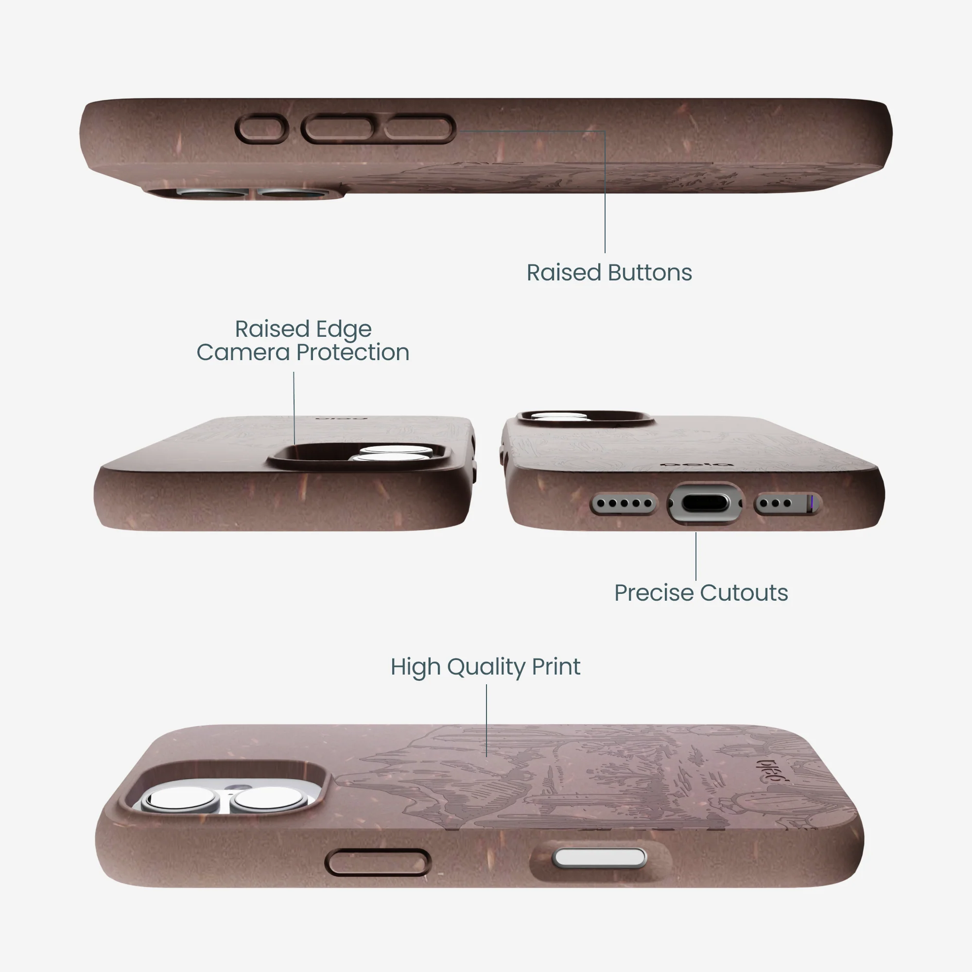 Chocolate Brown Desert Run iPhone 17 Case - Image 3