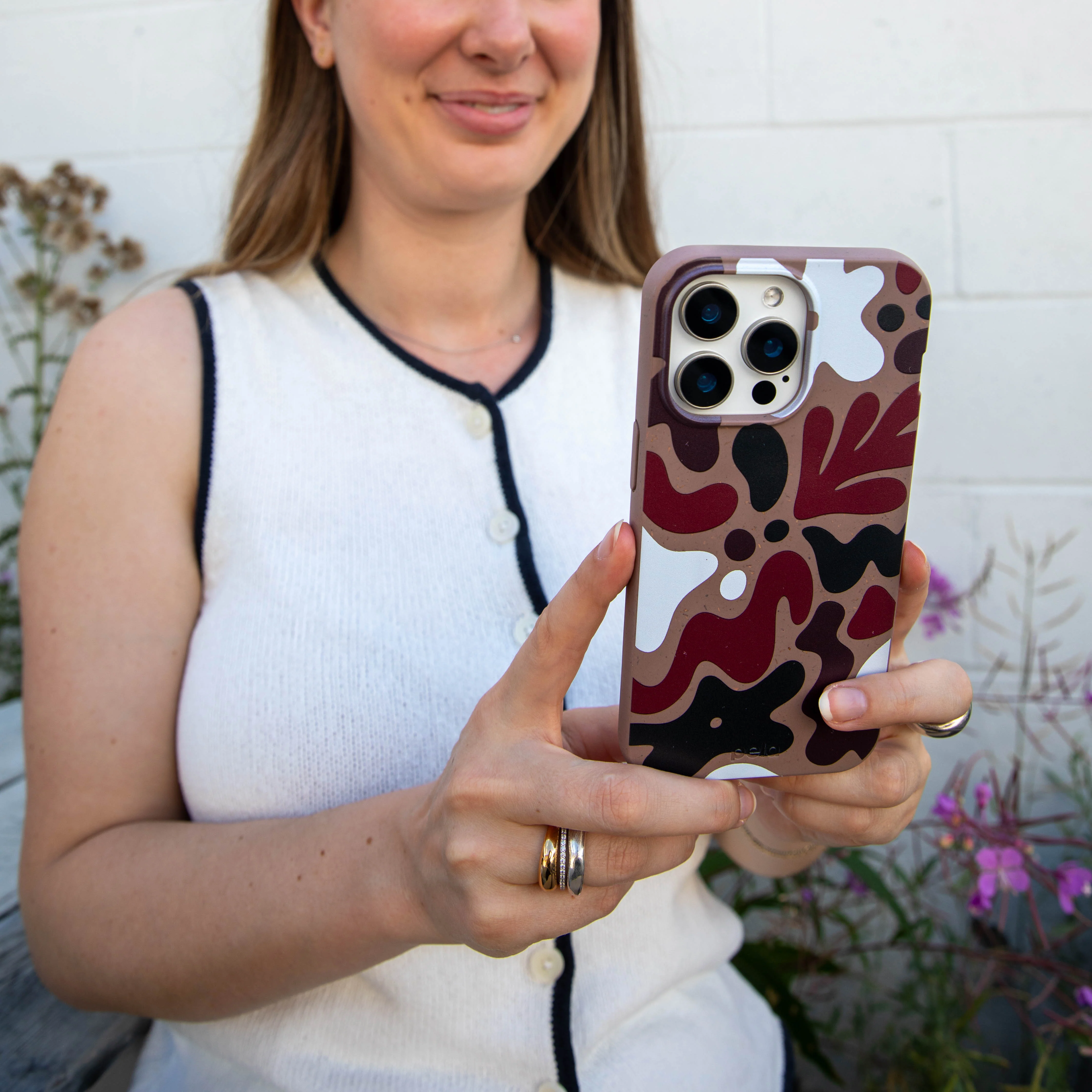 Chocolate Brown Earthy Curves iPhone 11 Case - Image 2