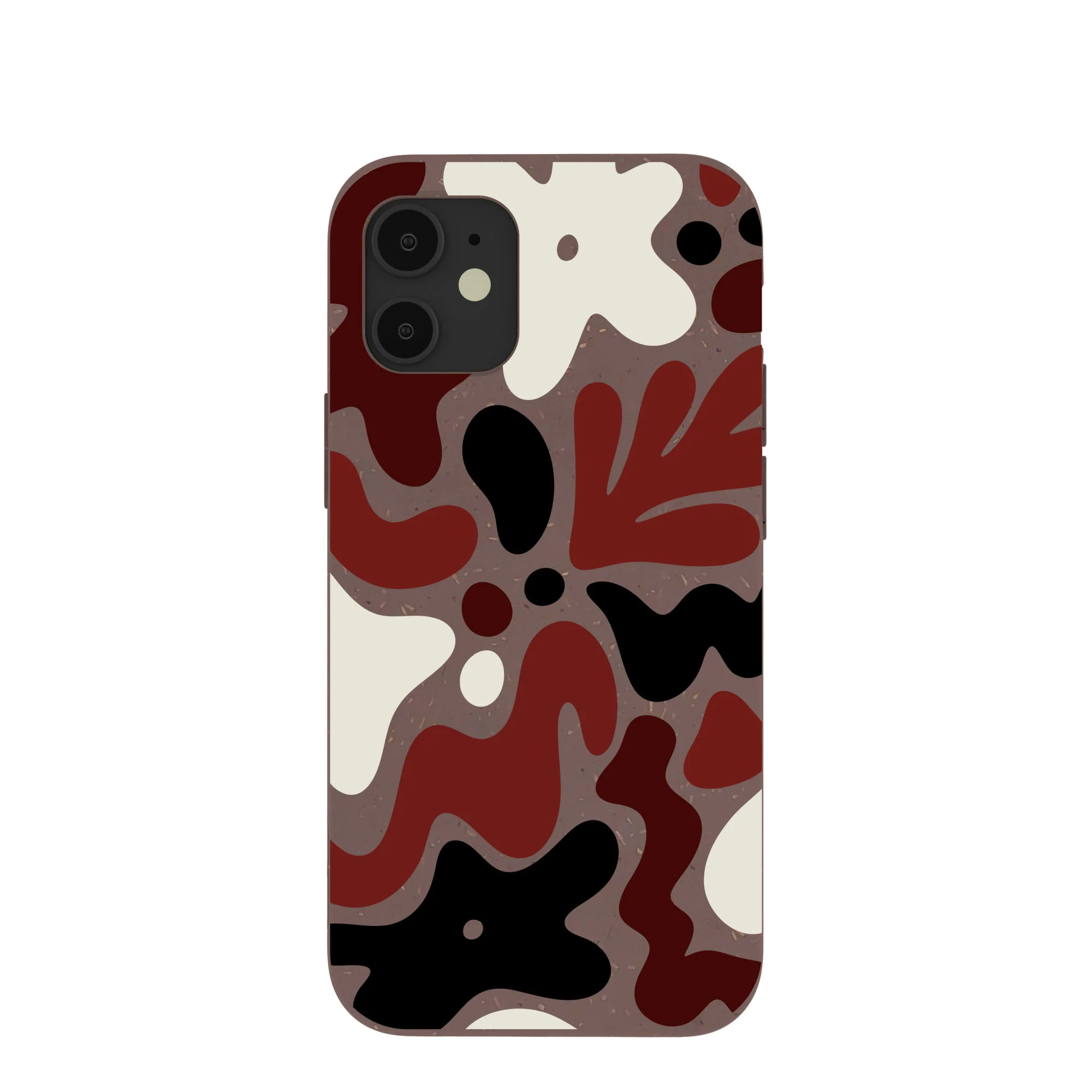 Chocolate Brown Earthy Curves iPhone 12 Mini Case