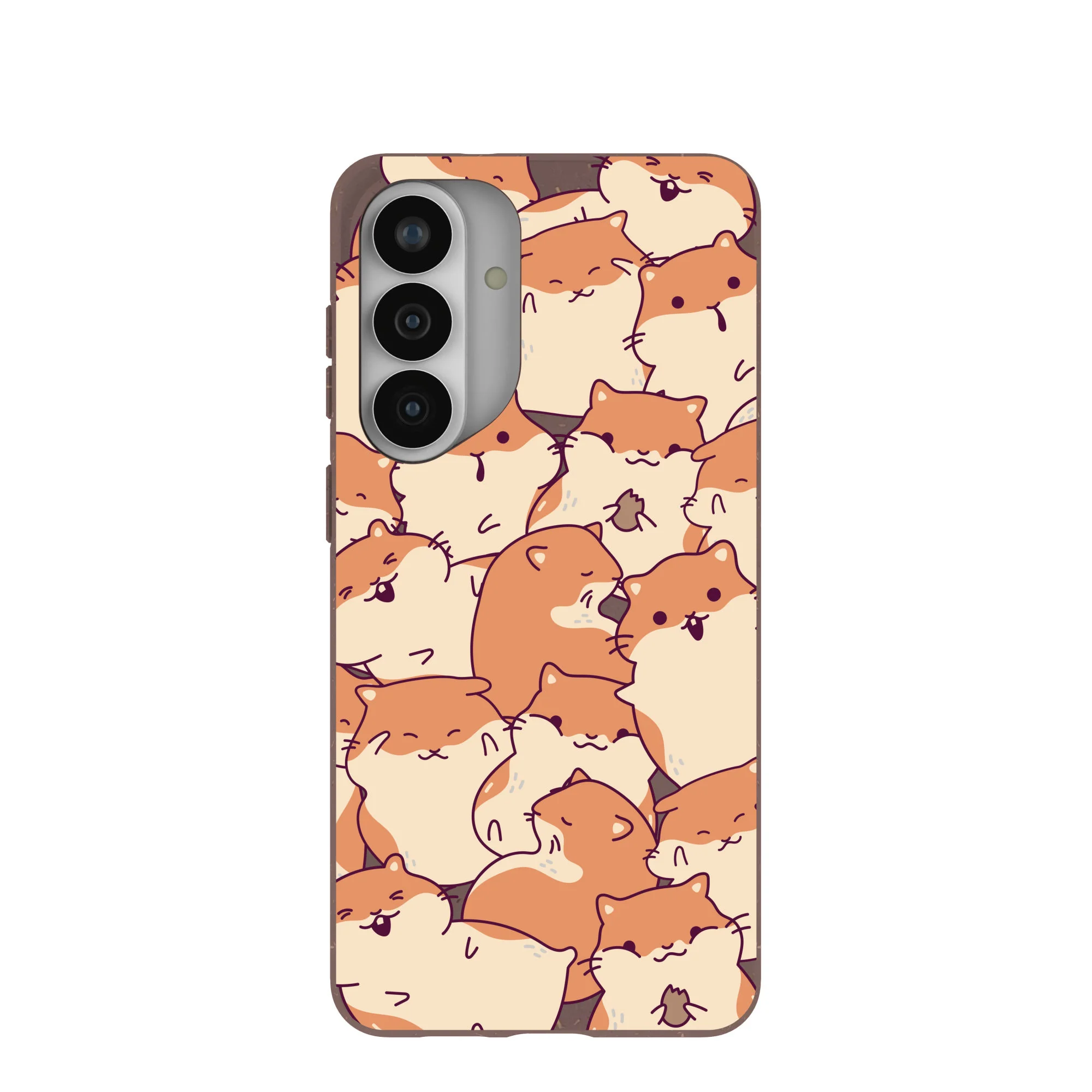 Chocolate Brown Happy Hamsters Samsung Galaxy S26+(Plus) Case
