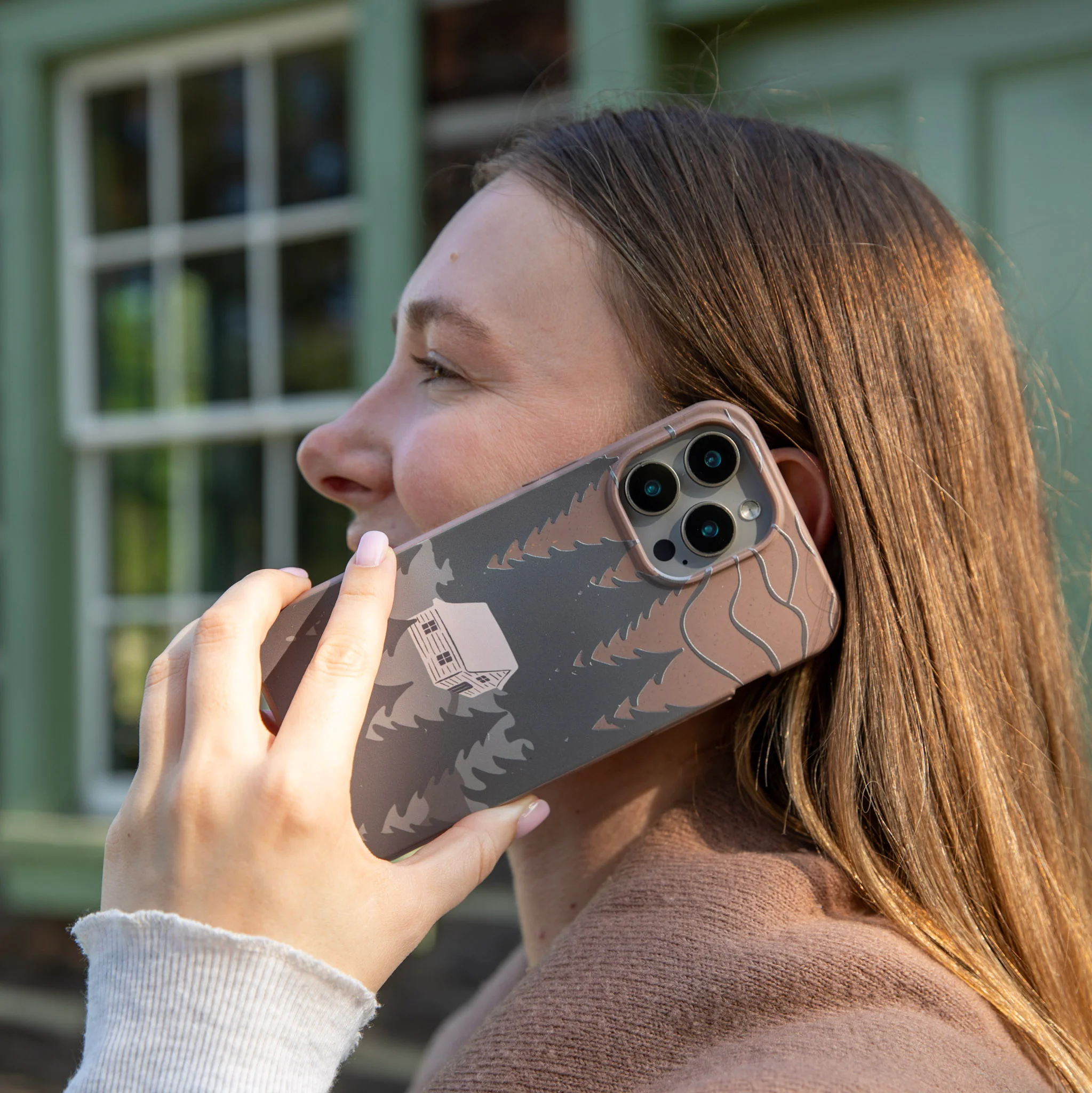 Chocolate Brown Hidden Cabin Google Pixel 7a Case - Image 5