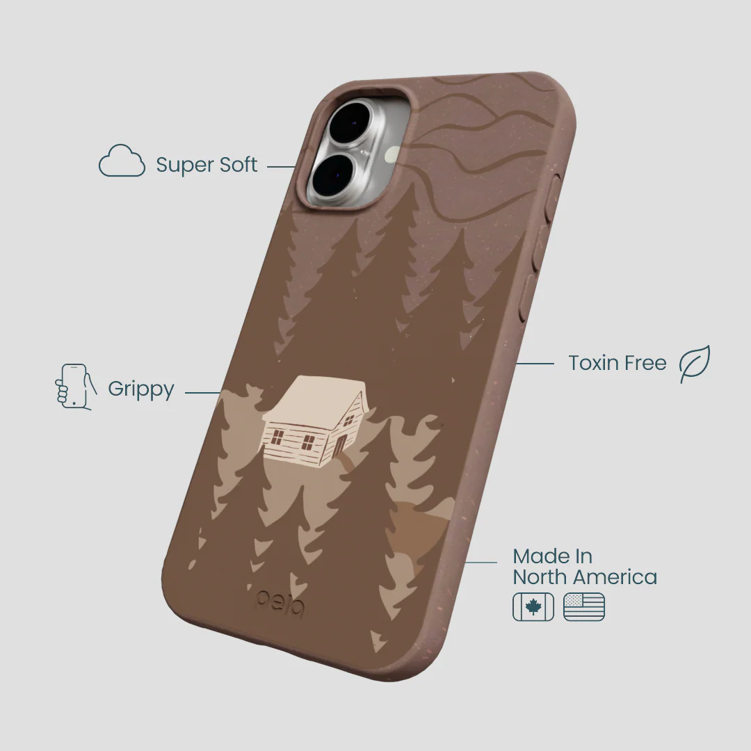 Chocolate Brown Hidden Cabin iPhone 16 Plus Case - Image 4